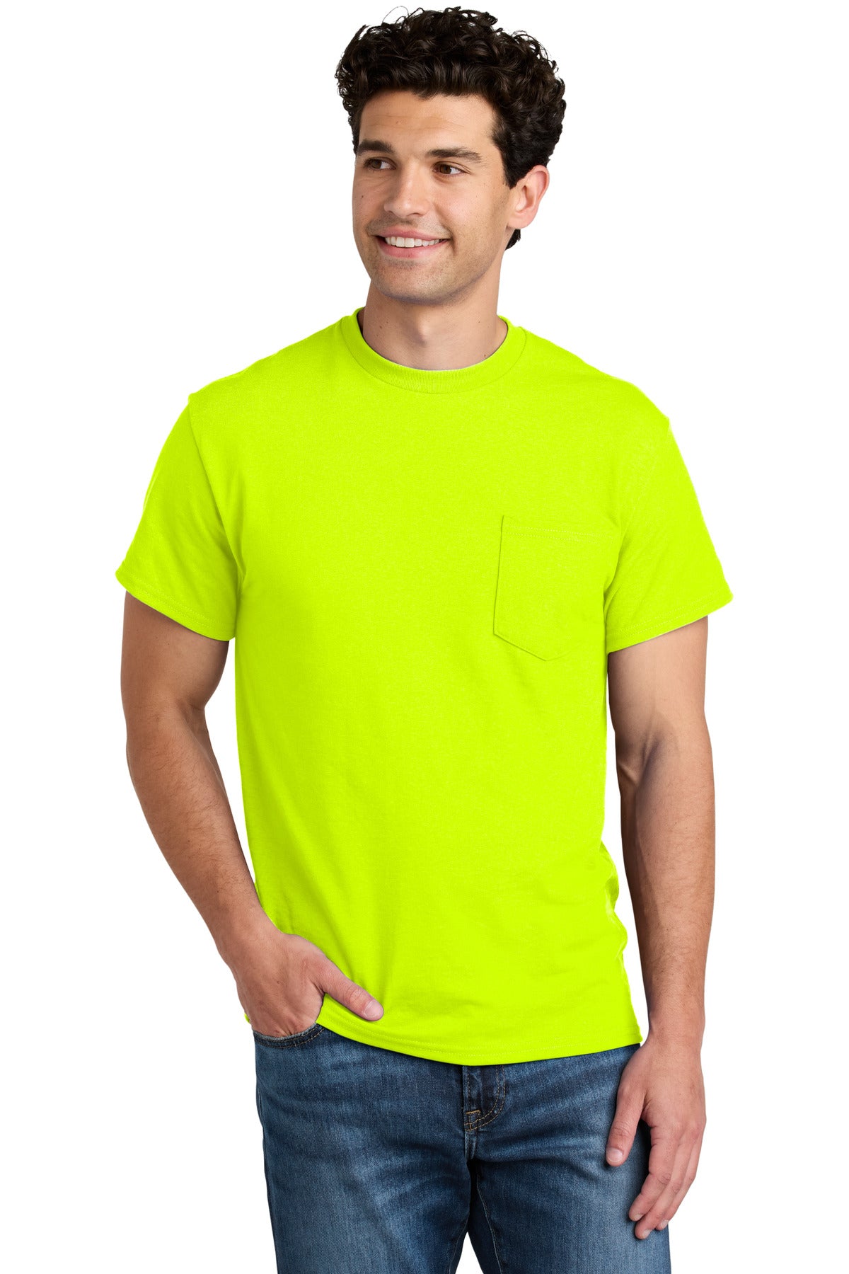 GildanÂ® - DryBlendÂ® 50 Cotton/50 Poly Pocket T-Shirt. 8300