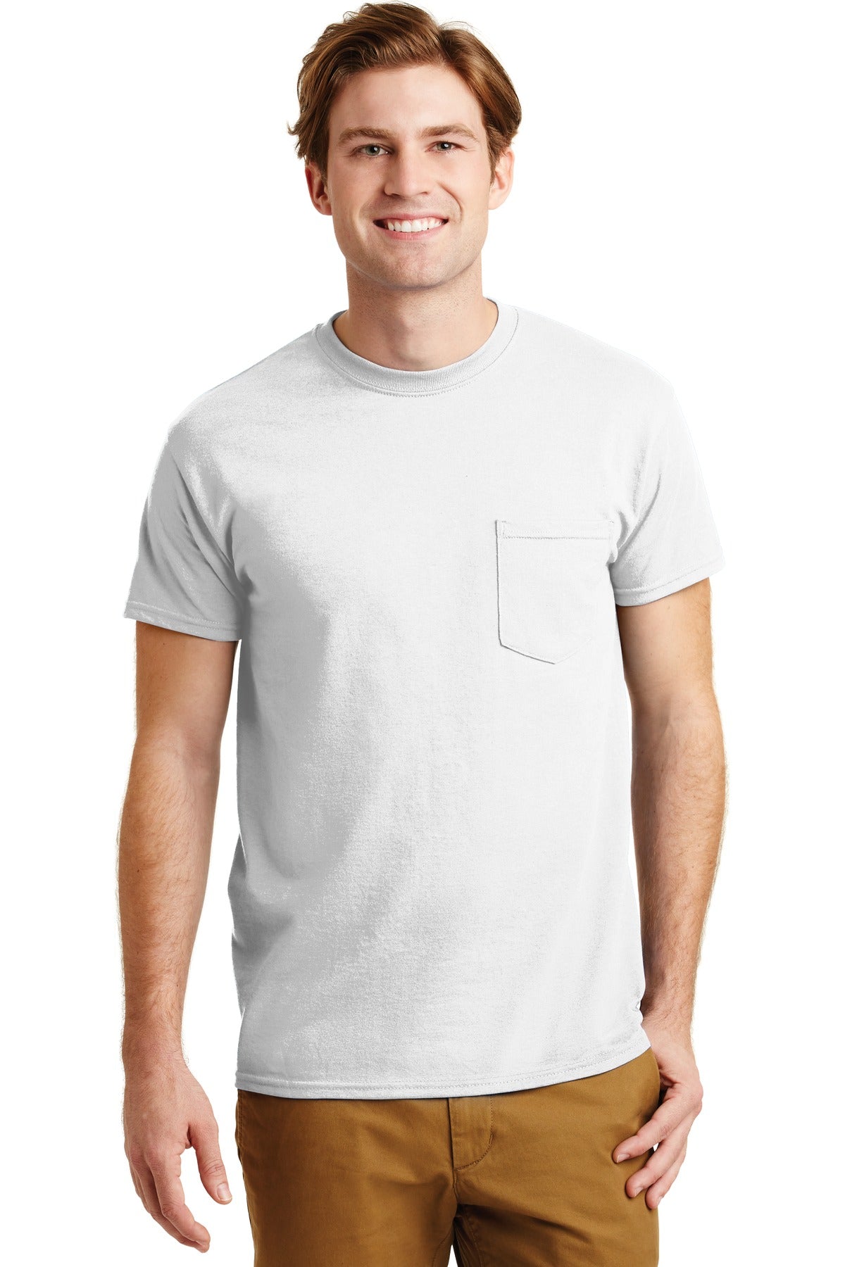 GildanÂ® - DryBlendÂ® 50 Cotton/50 Poly Pocket T-Shirt. 8300