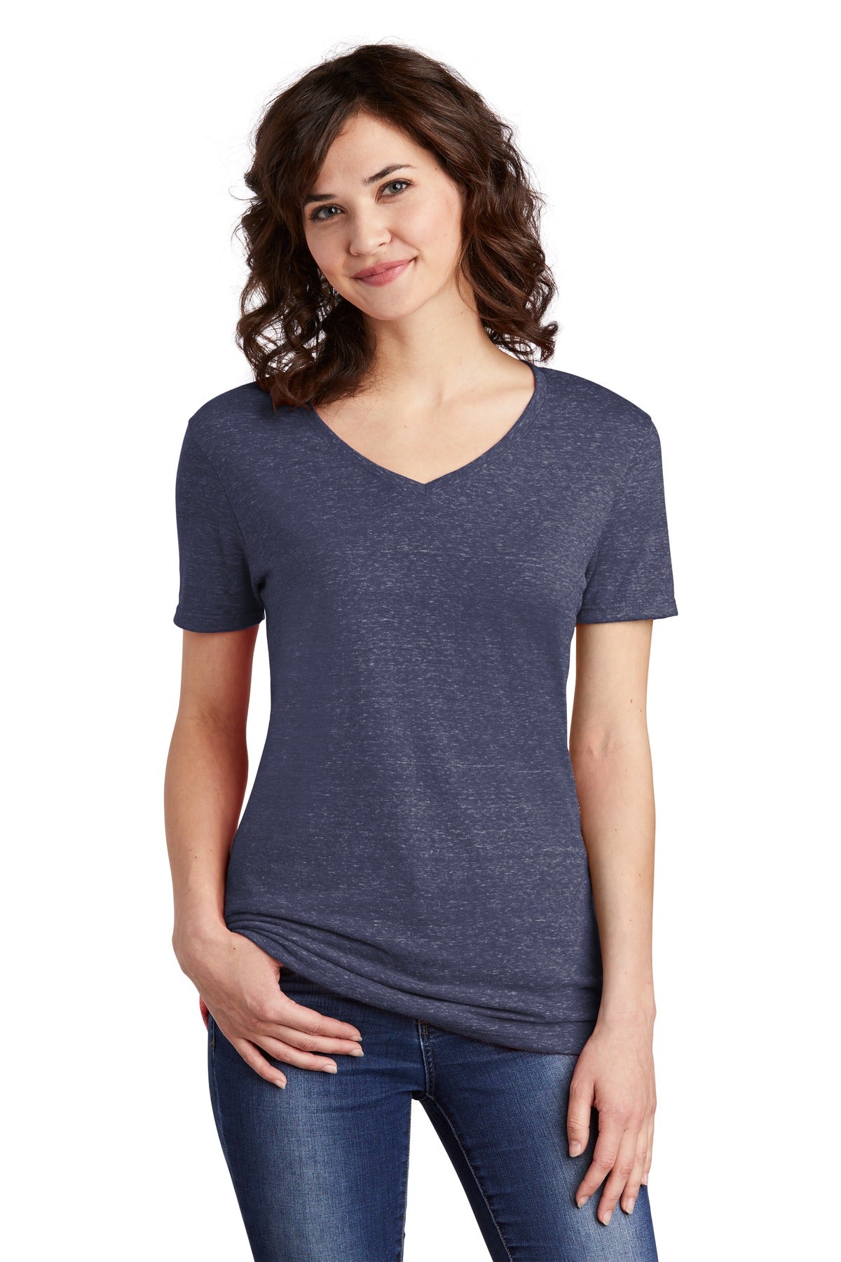 Jerzees Â® Women's Snow Heather Jersey V-Neck T-Shirt 88WV