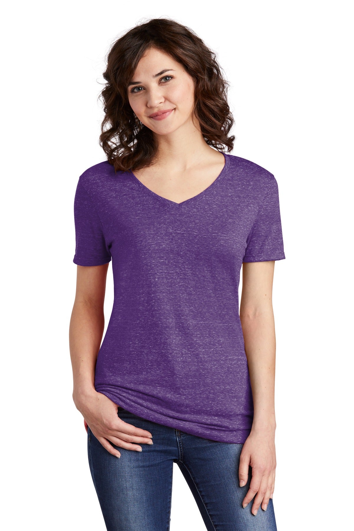 Jerzees Â® Women's Snow Heather Jersey V-Neck T-Shirt 88WV