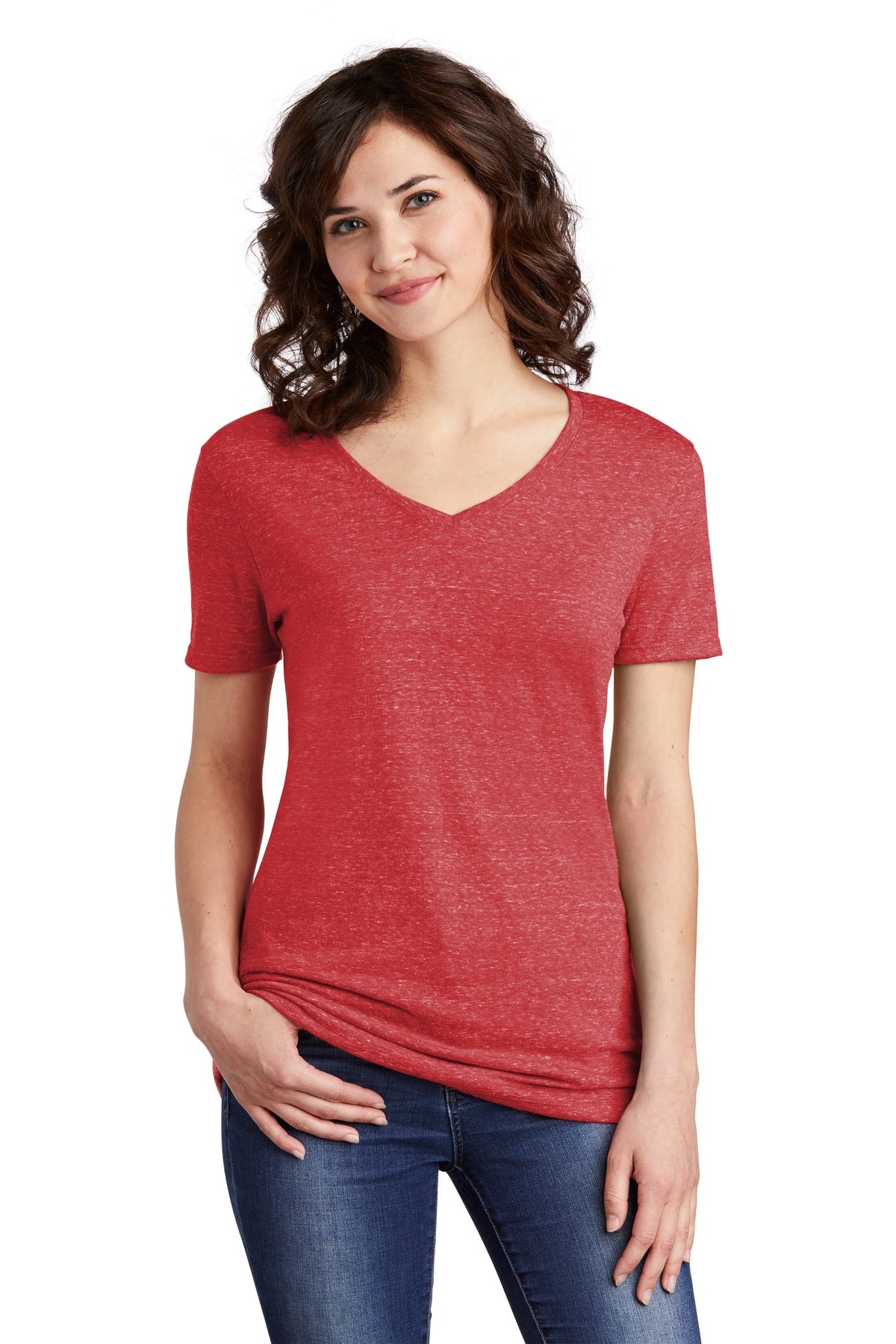 Jerzees Â® Women's Snow Heather Jersey V-Neck T-Shirt 88WV