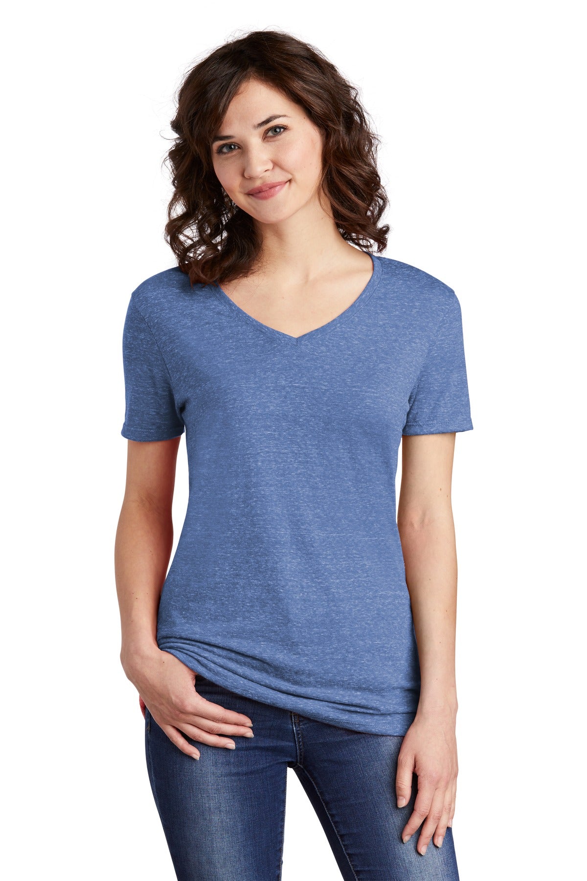 Jerzees Â® Women's Snow Heather Jersey V-Neck T-Shirt 88WV