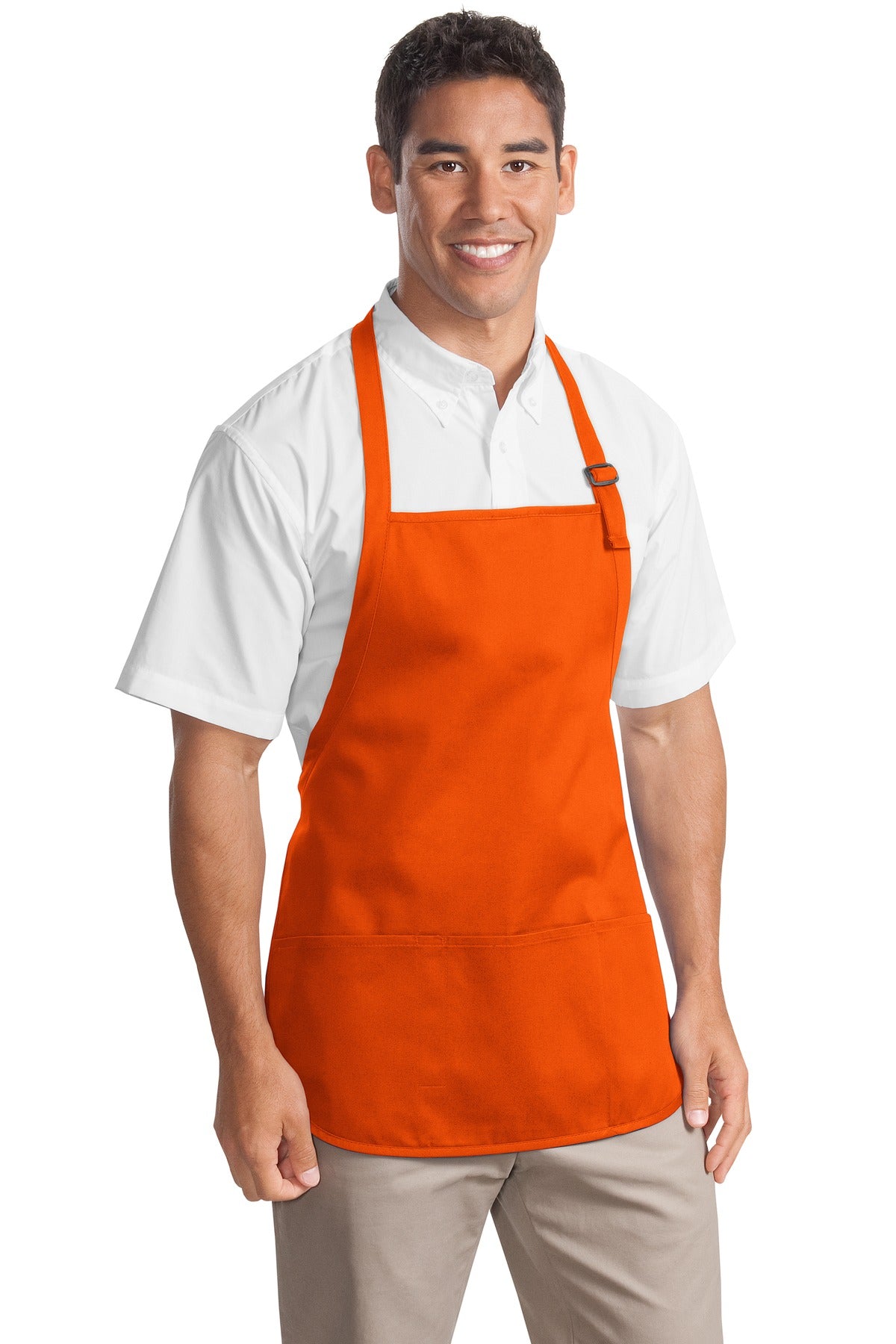 Port Authority? Medium-Length Apron with Pouch Pockets.  A510