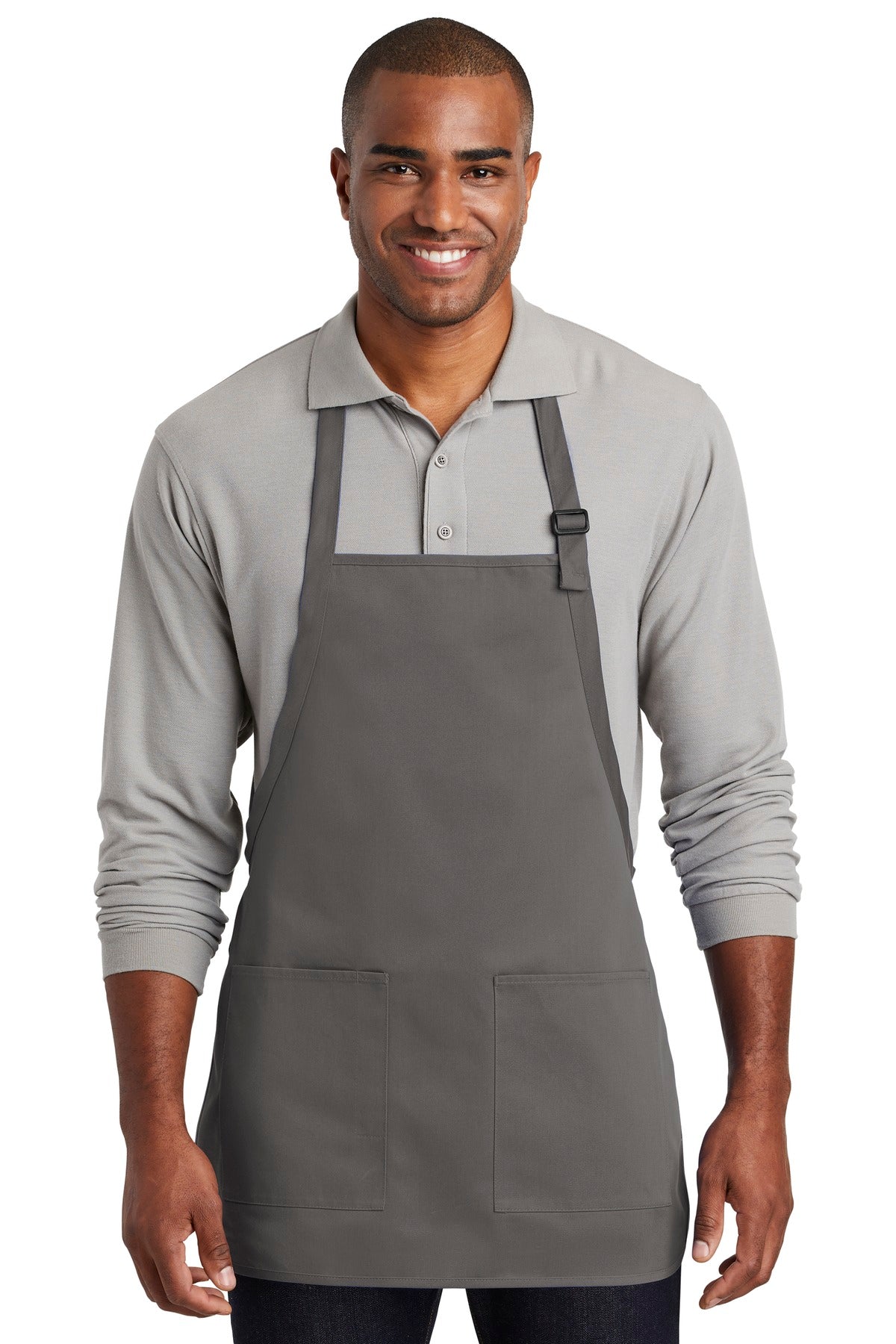 Port Authority ? Medium-Length Two-Pocket Bib Apron. A601