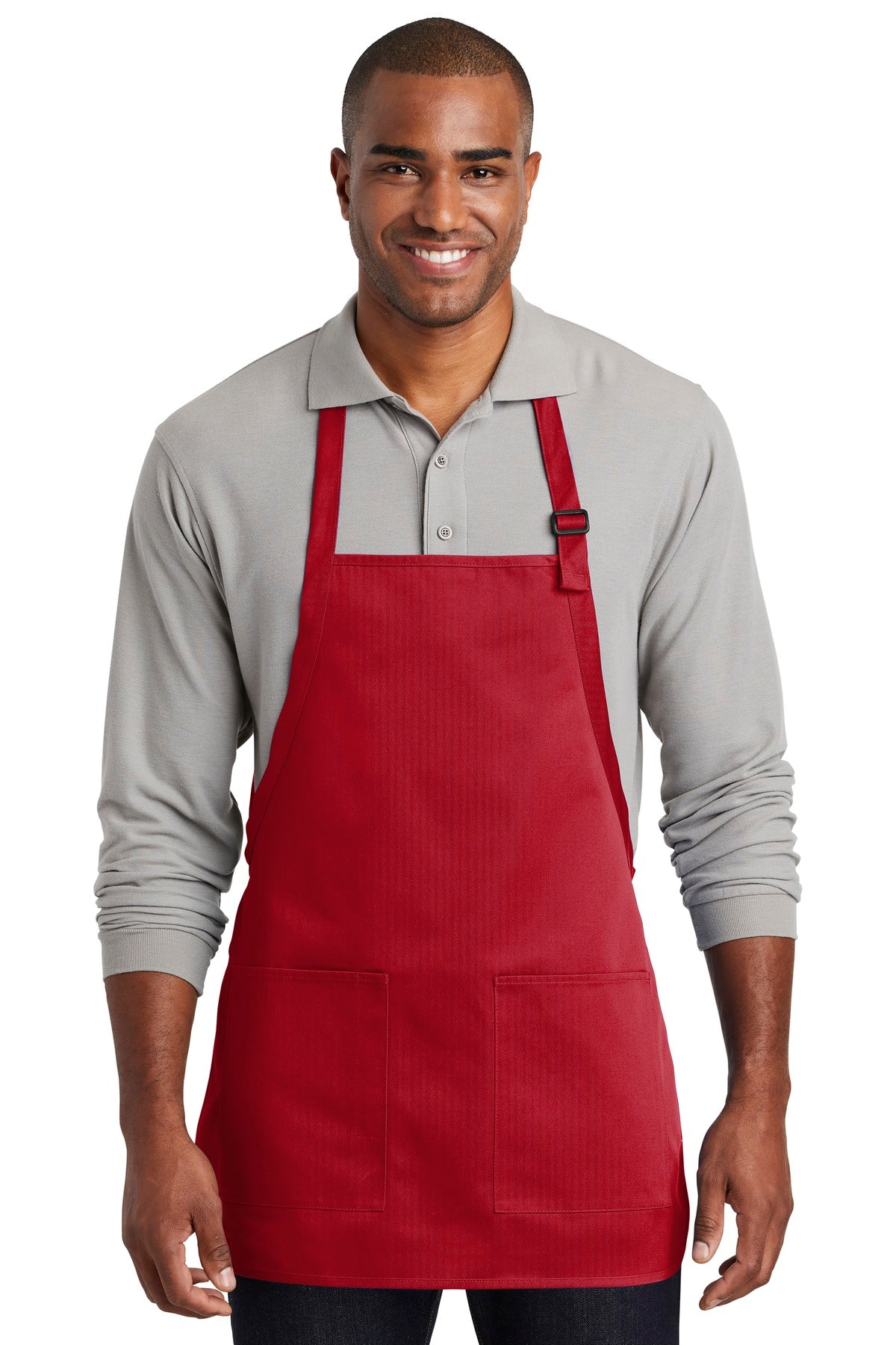 Port Authority ? Medium-Length Two-Pocket Bib Apron. A601