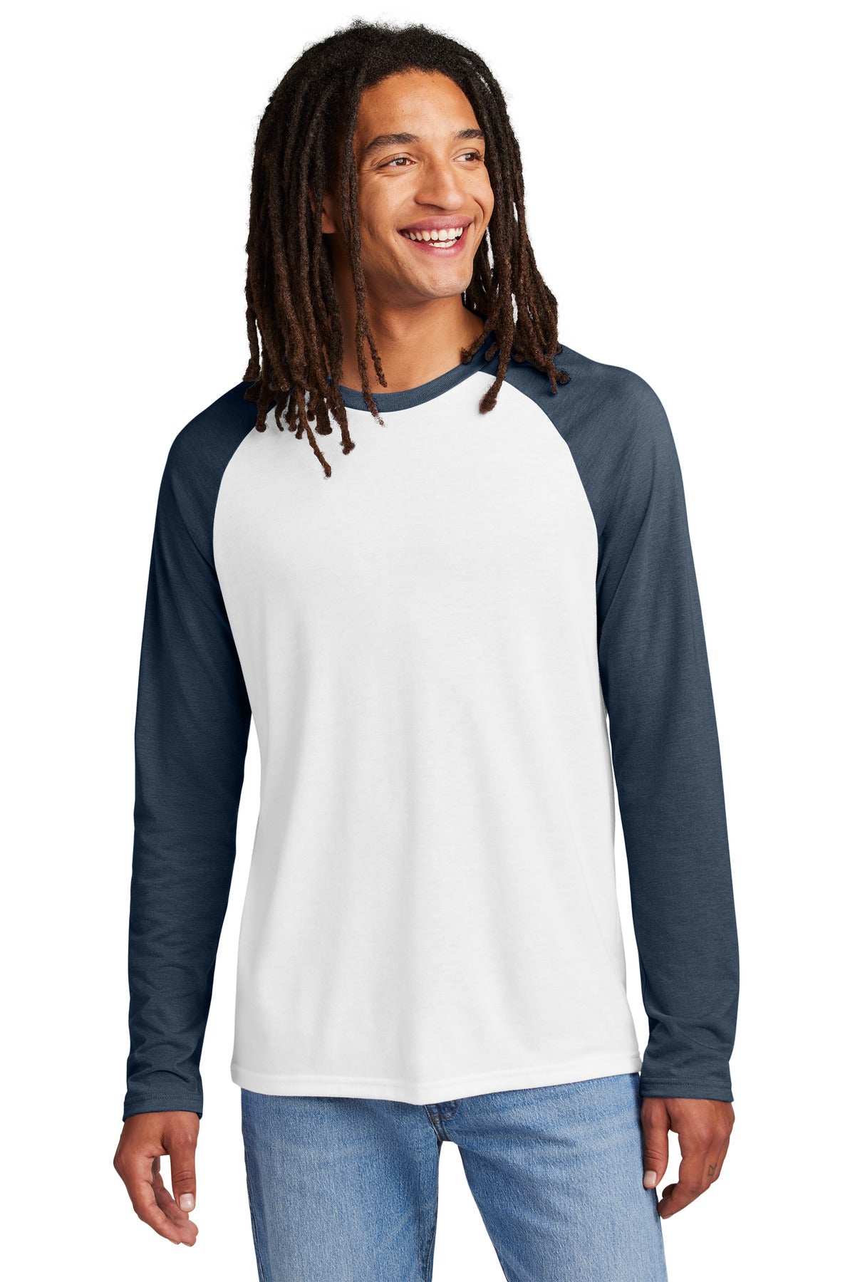 AllmadeÂ® Unisex Tri-Blend Long Sleeve Colorblock Raglan AL6009