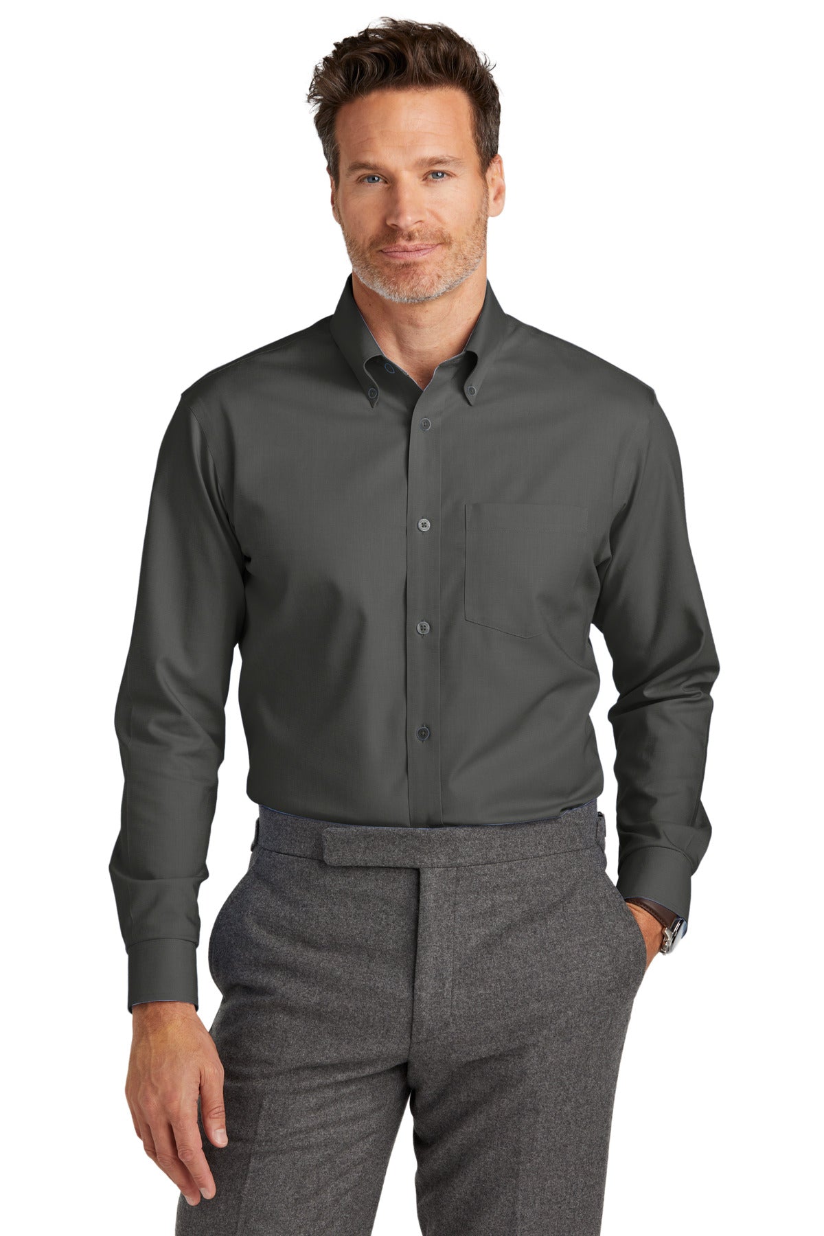 Brooks BrothersÂ® Wrinkle-Free Stretch Nailhead Shirt BB18002