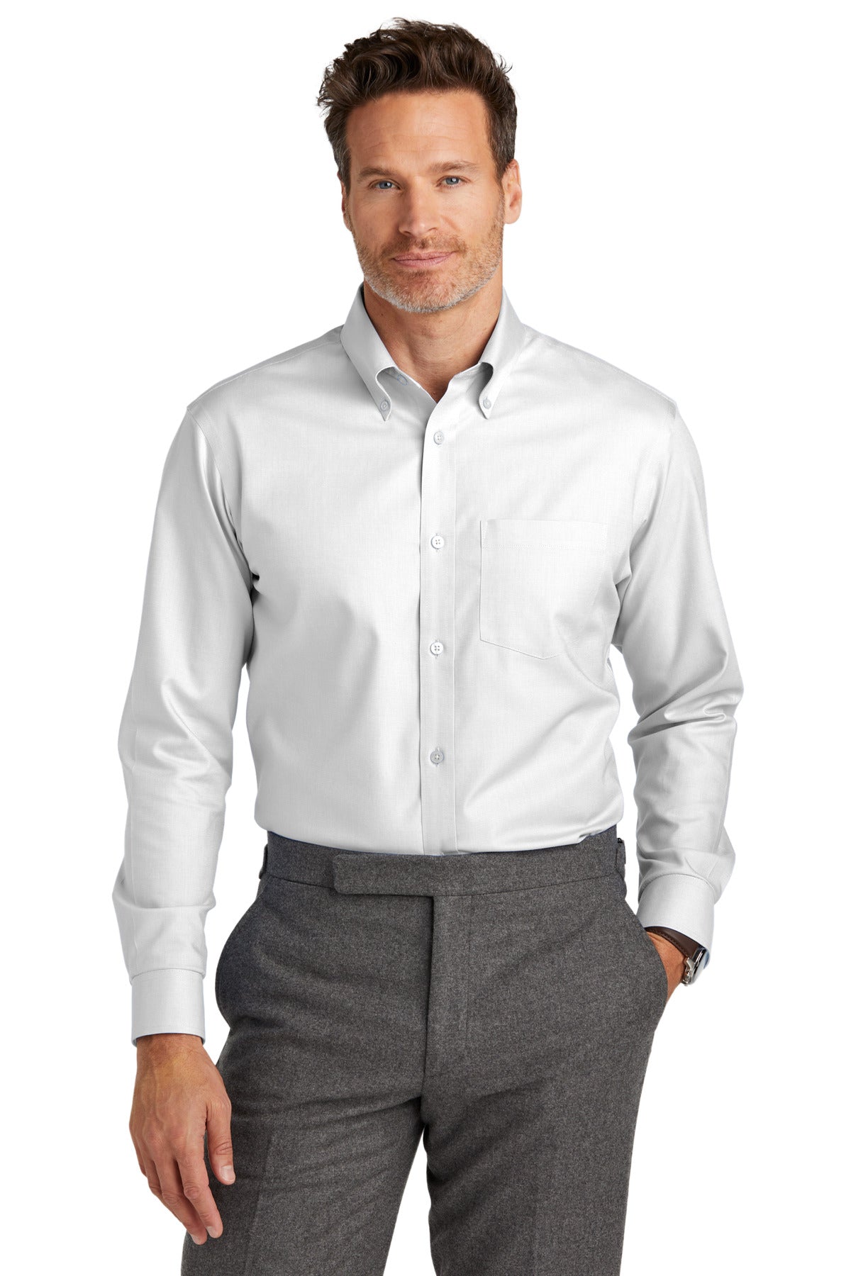 Brooks BrothersÂ® Wrinkle-Free Stretch Nailhead Shirt BB18002