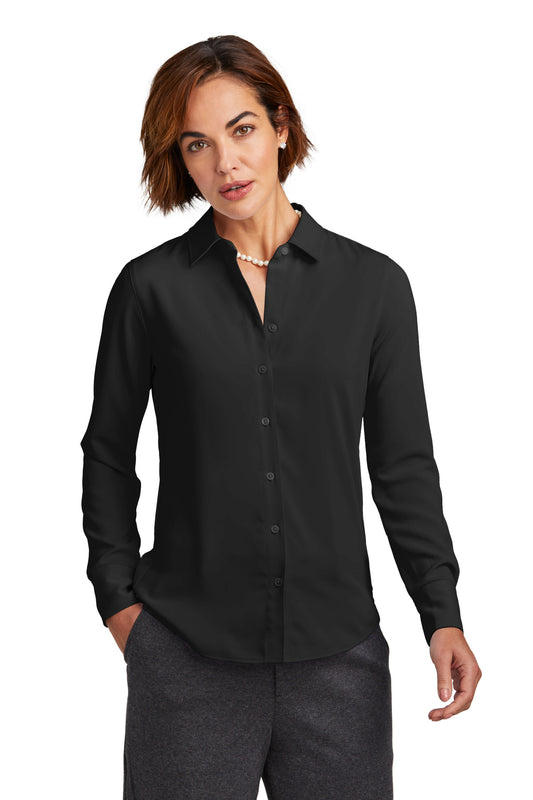 Brooks BrothersÂ® Women's Full-Button Satin Blouse BB18007