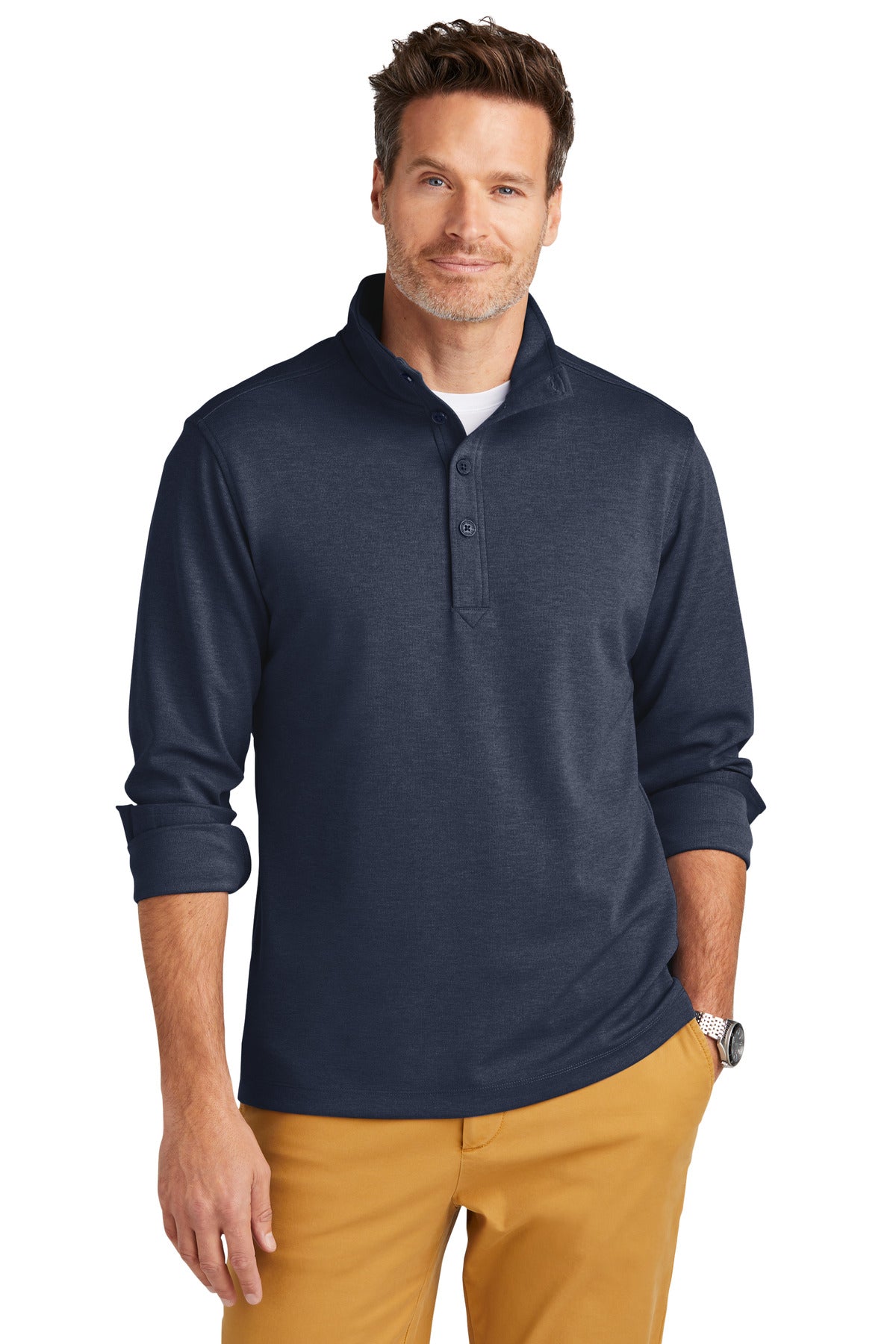 Brooks BrothersÂ® Mid-Layer Stretch 1/2-Button BB18202