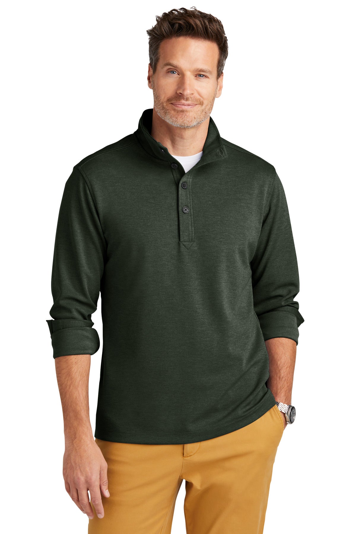 Brooks BrothersÂ® Mid-Layer Stretch 1/2-Button BB18202