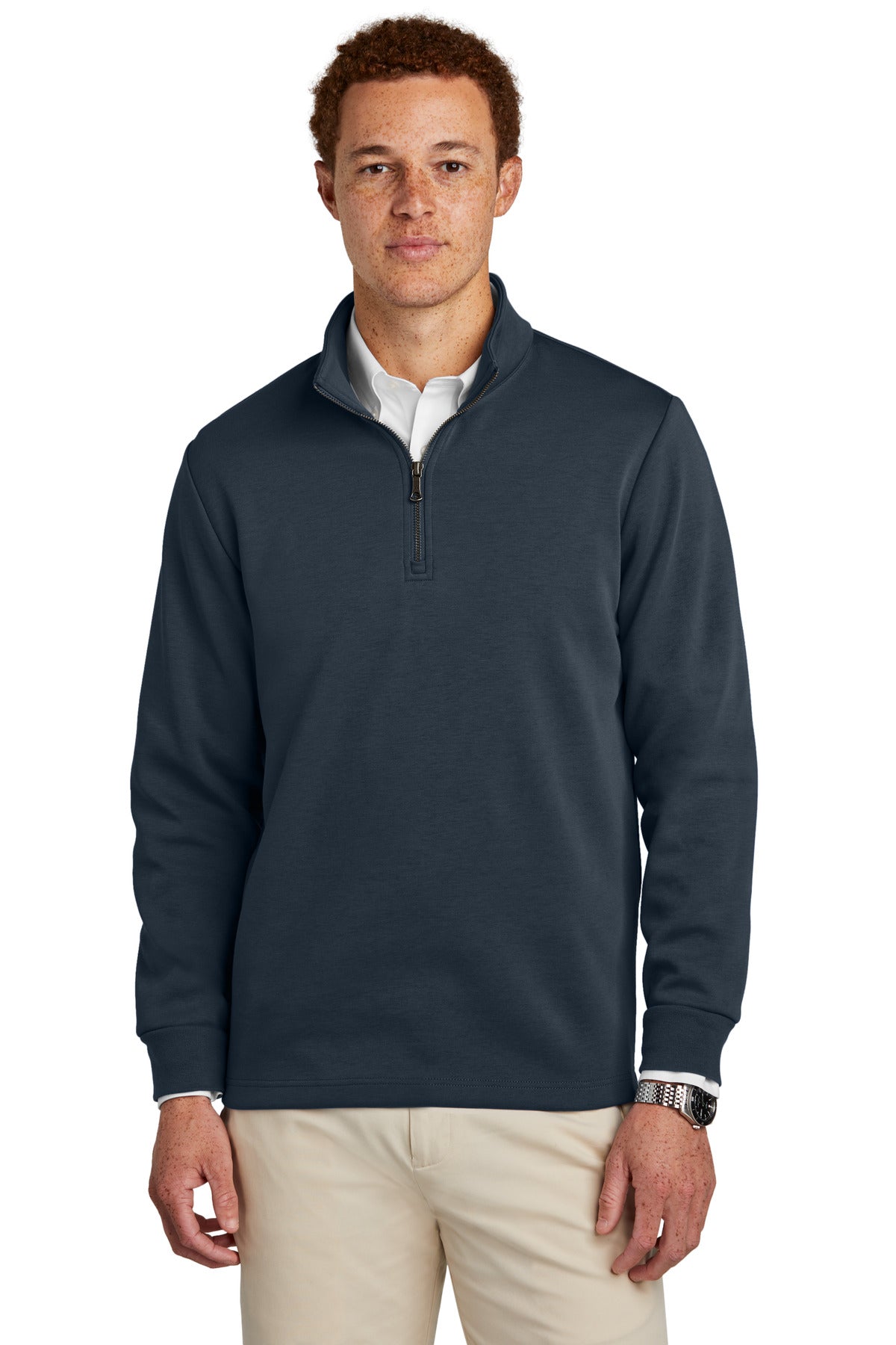 Brooks BrothersÂ® Double-Knit 1/4-Zip BB18206