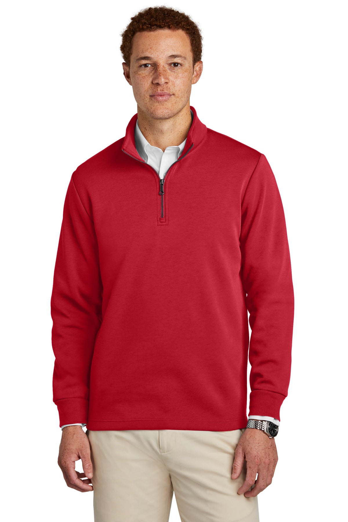 Brooks BrothersÂ® Double-Knit 1/4-Zip BB18206