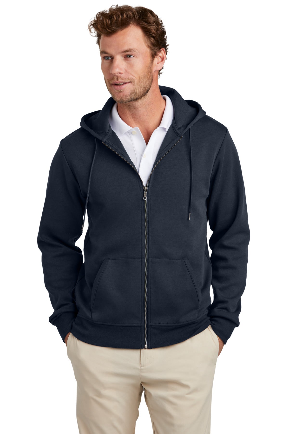 Brooks BrothersÂ® Double-Knit Full-Zip Hoodie BB18208