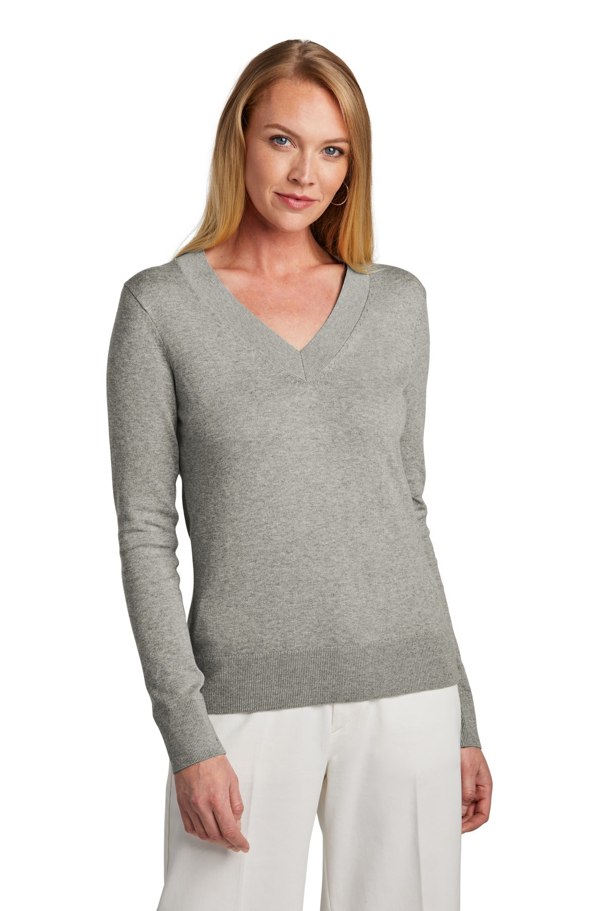 Brooks BrothersÂ® Women's Cotton Stretch V-Neck Sweater BB18401