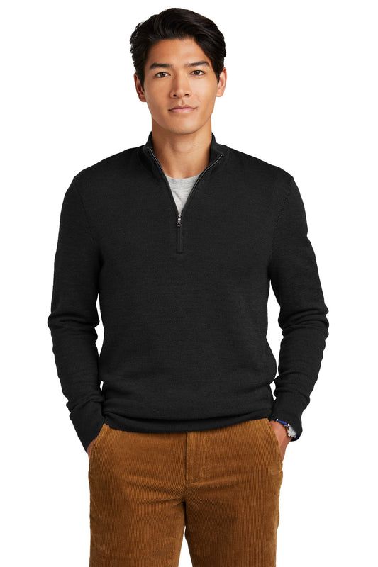 Brooks BrothersÂ® Washable Merino Birdseye 1/4-Zip Sweater BB18412