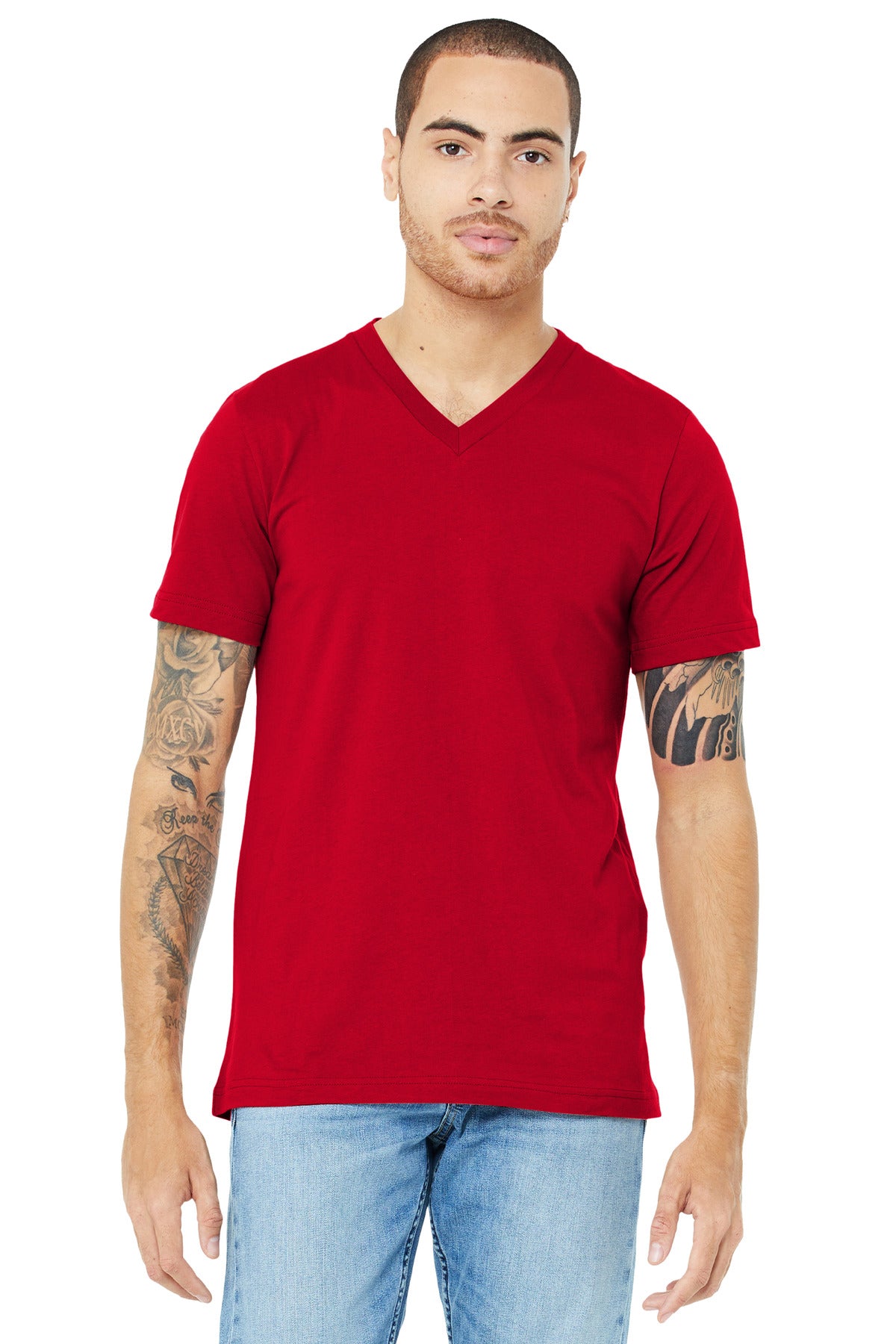 BELLA+CANVAS Â® Unisex Jersey Short Sleeve V-Neck Tee. BC3005