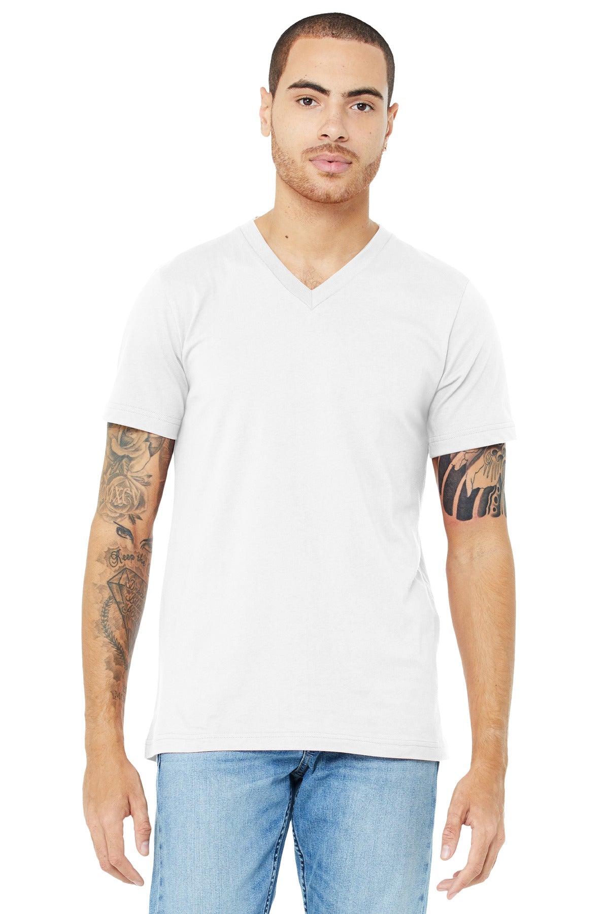 BELLA+CANVAS Â® Unisex Jersey Short Sleeve V-Neck Tee. BC3005