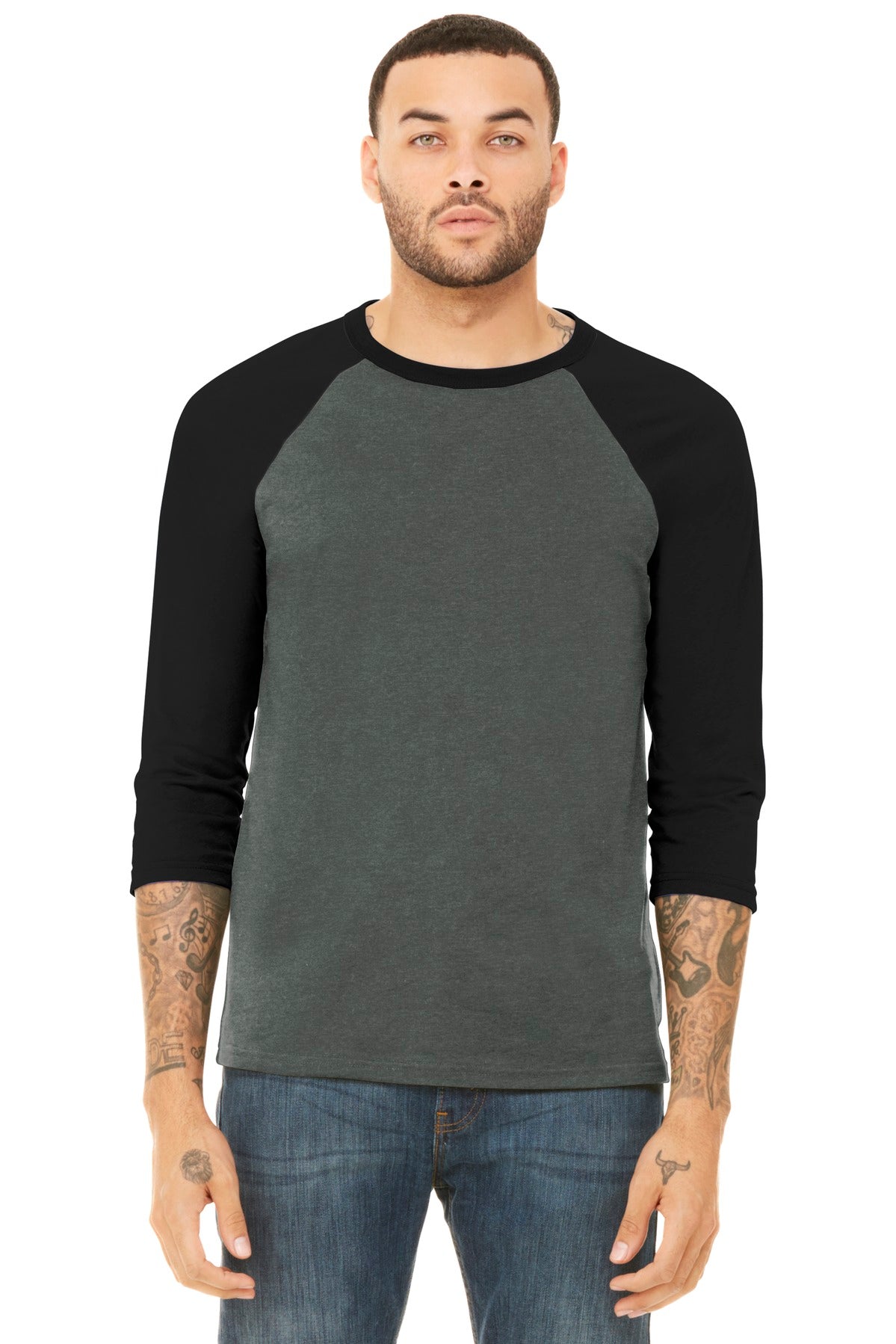 BELLA+CANVAS Â® Unisex 3/4-Sleeve Baseball Tee. BC3200