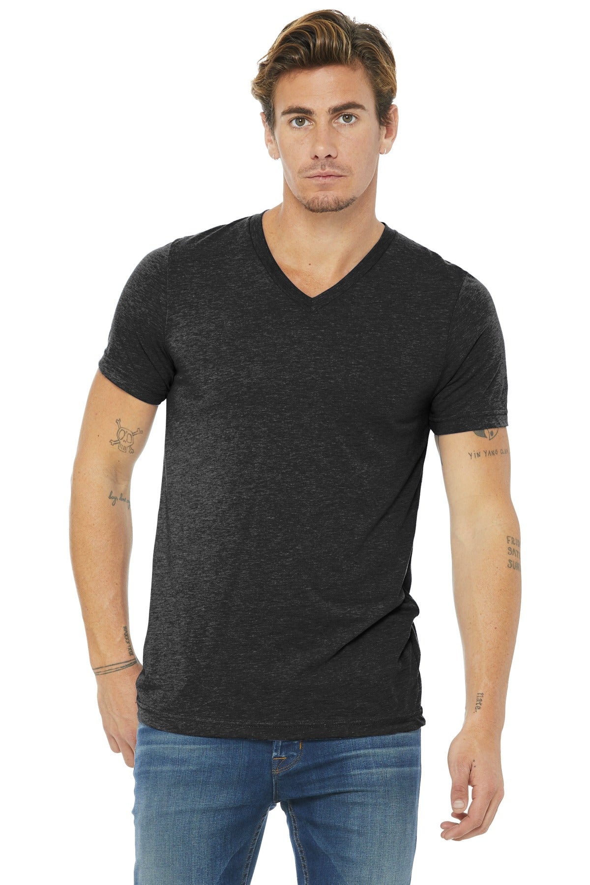 BELLA+CANVAS Â® Unisex Triblend Short Sleeve V-Neck Te. BC3415