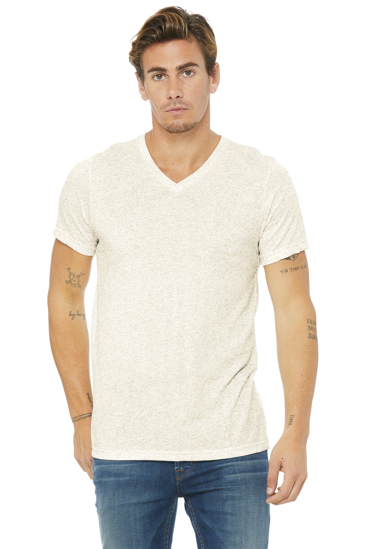 BELLA+CANVAS Â® Unisex Triblend Short Sleeve V-Neck Te. BC3415