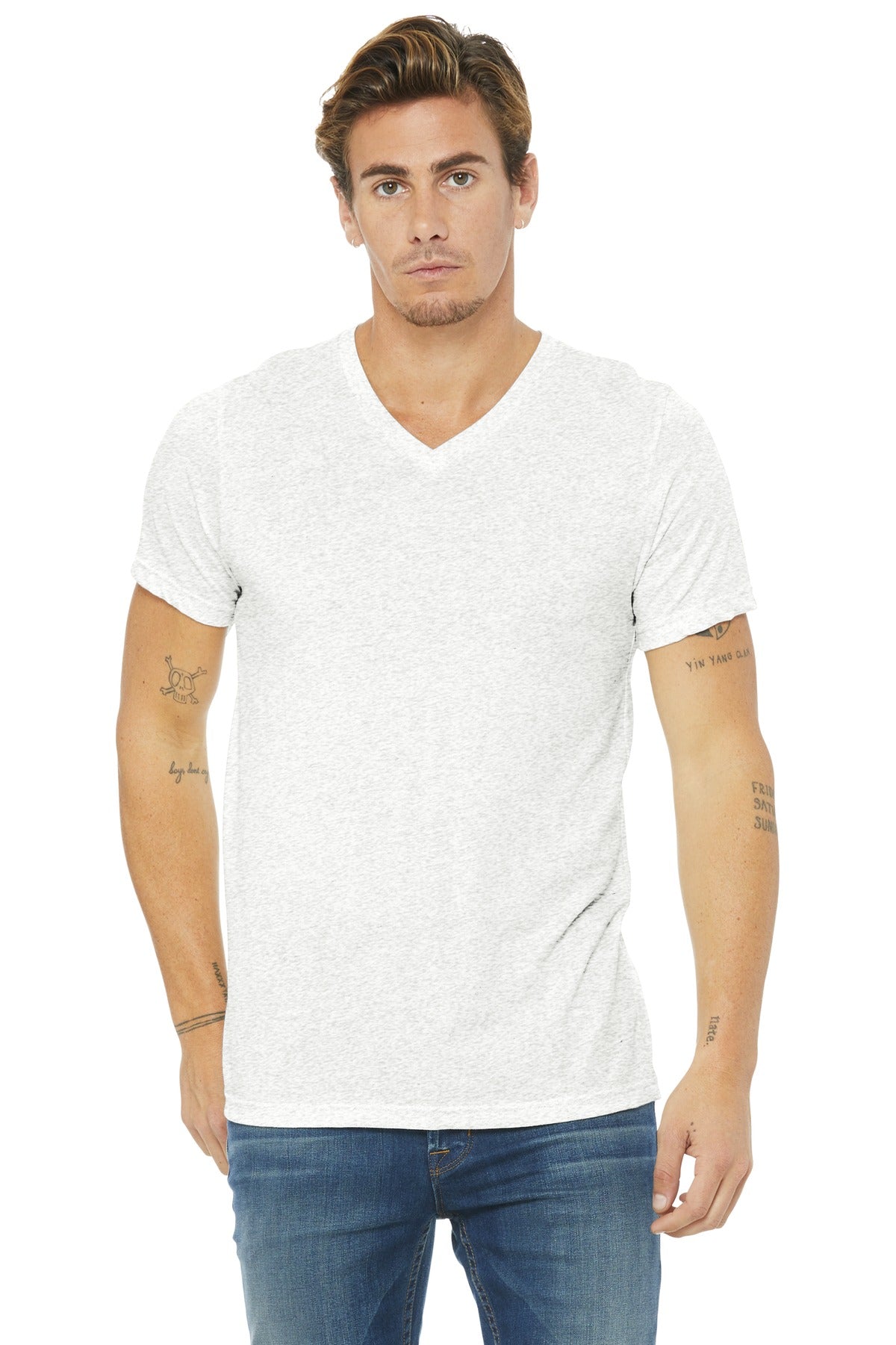 BELLA+CANVAS Â® Unisex Triblend Short Sleeve V-Neck Te. BC3415