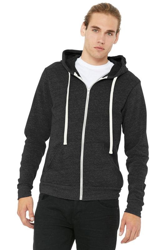 BELLA+CANVAS Â® Unisex Triblend Sponge Fleece Full-Zip Hoodie. BC3909