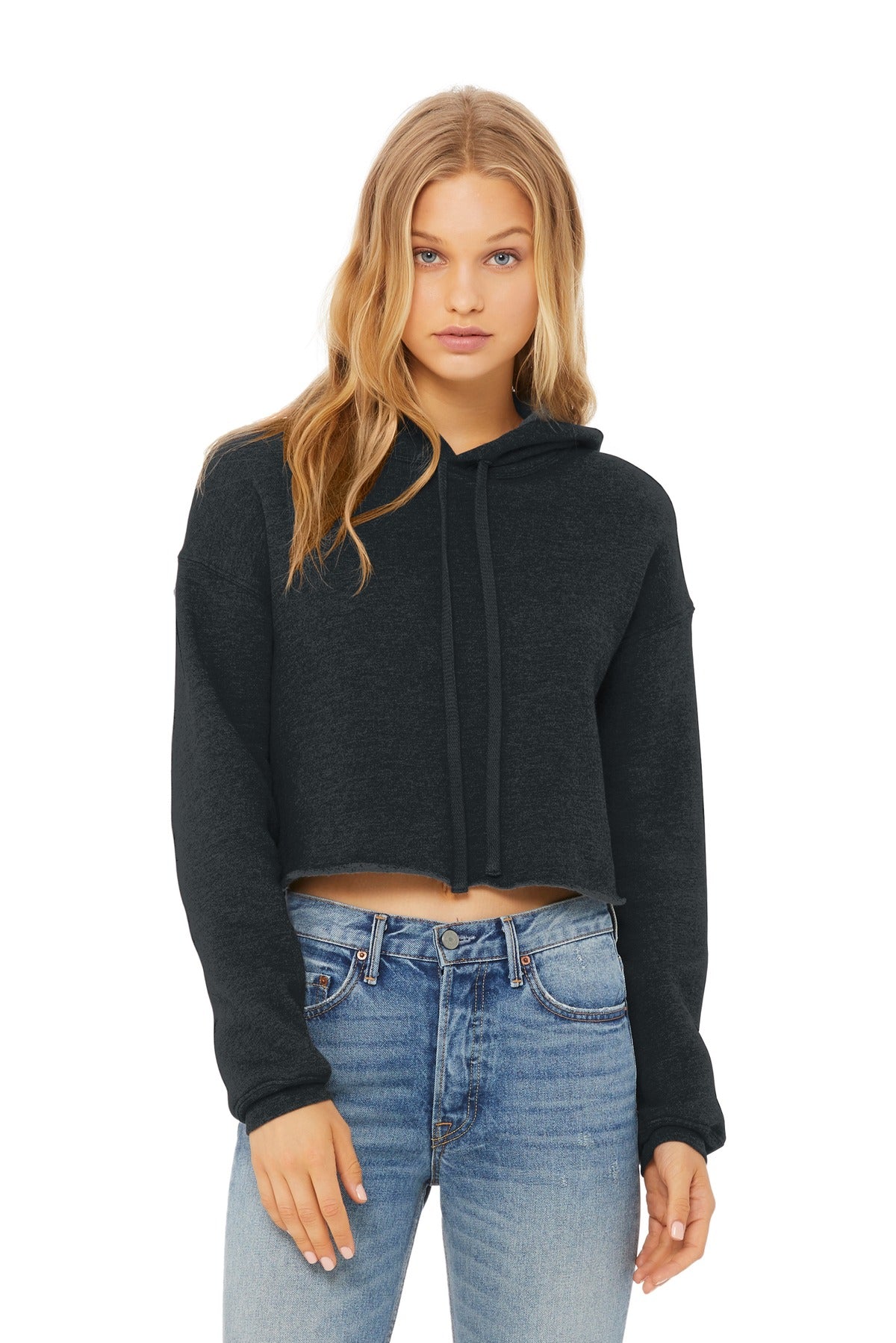 BELLA+CANVAS Â® Women's Sponge Fleece Cropped Fleece Hoodie. BC7502