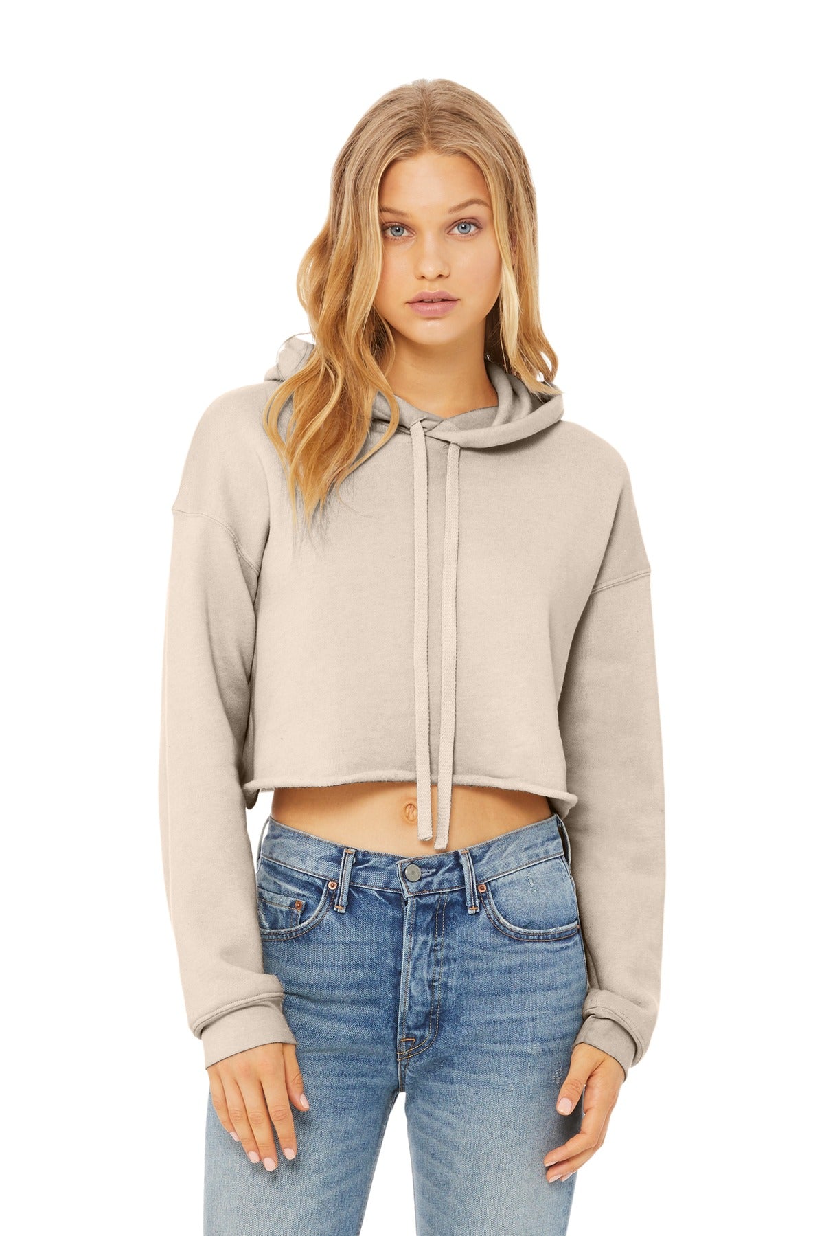 BELLA+CANVAS Â® Women's Sponge Fleece Cropped Fleece Hoodie. BC7502