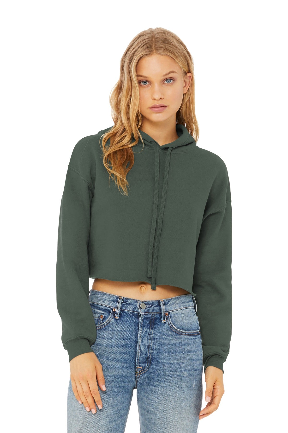 BELLA+CANVAS Â® Women's Sponge Fleece Cropped Fleece Hoodie. BC7502