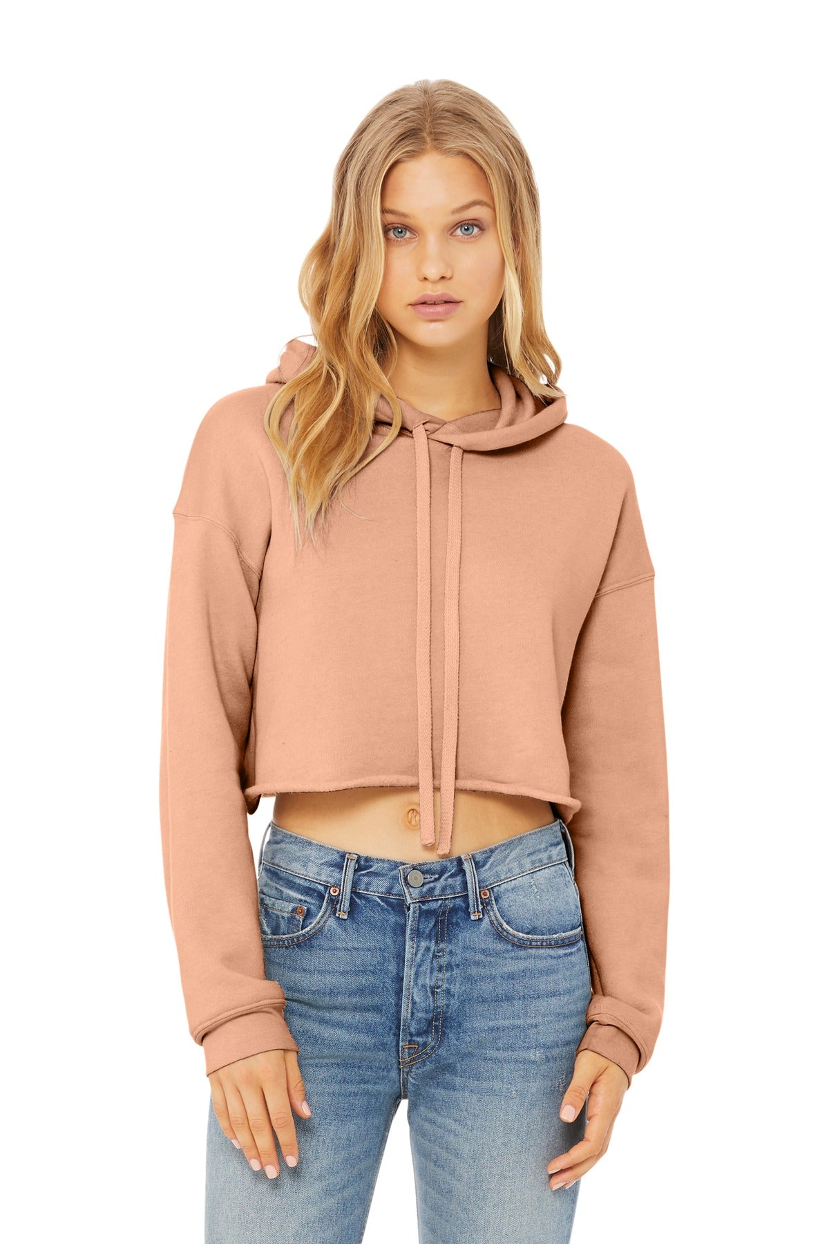 BELLA+CANVAS Â® Women's Sponge Fleece Cropped Fleece Hoodie. BC7502