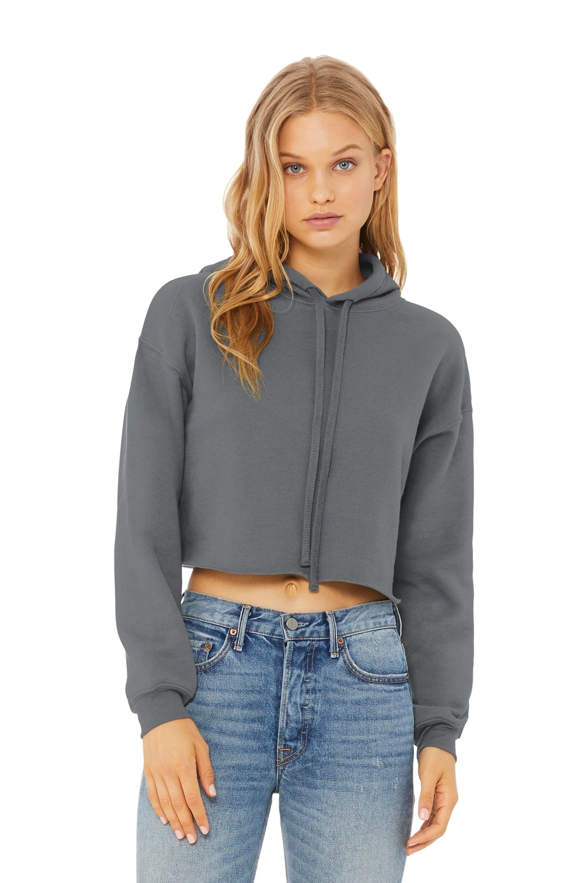 BELLA+CANVAS Â® Women's Sponge Fleece Cropped Fleece Hoodie. BC7502