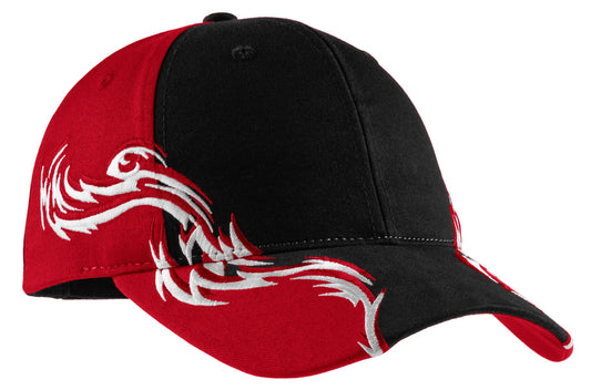 Port Authority? Colorblock Racing Cap with Flames.  C859