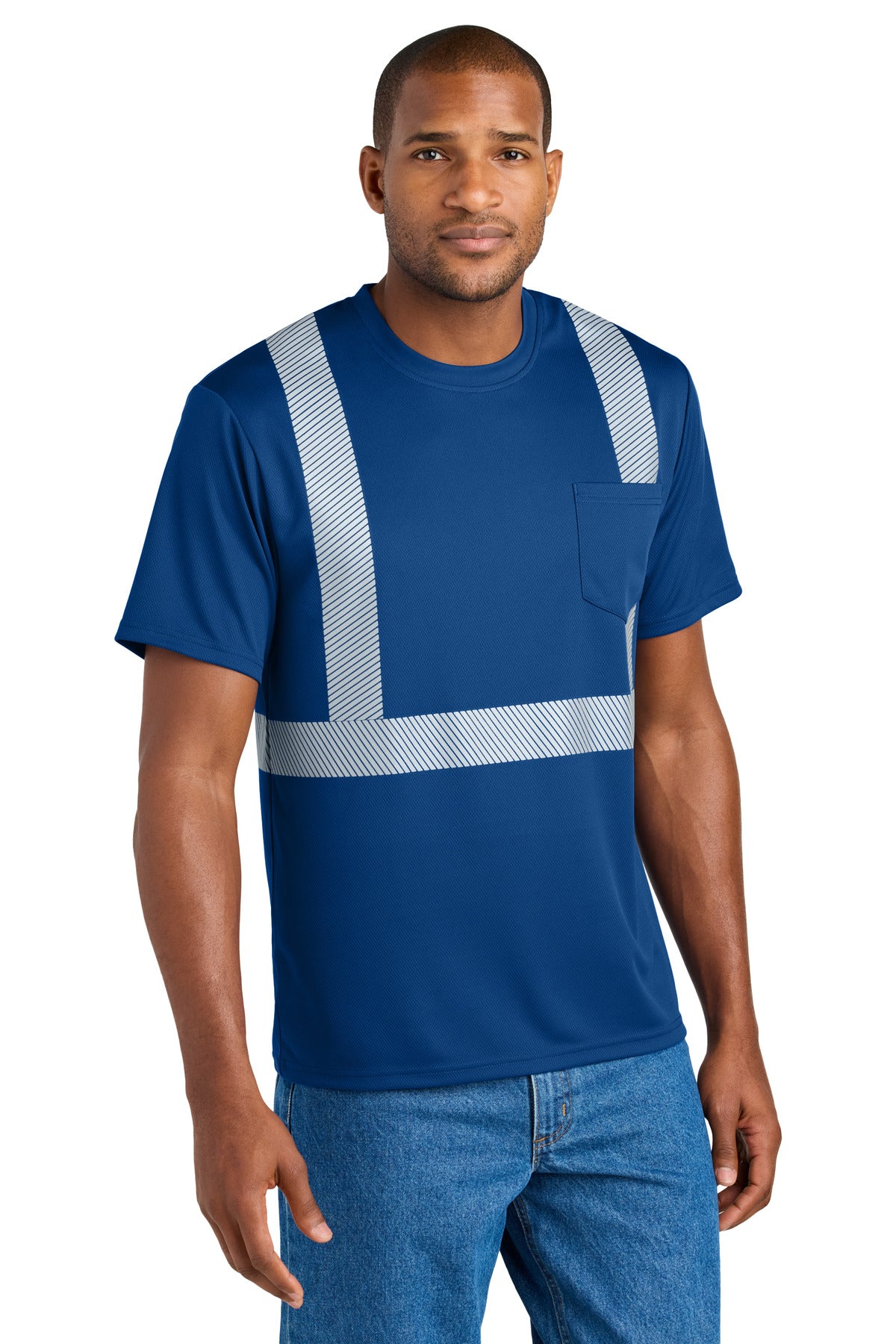 CornerStone? Enhanced Visibility Segmented Tape Tee CS206