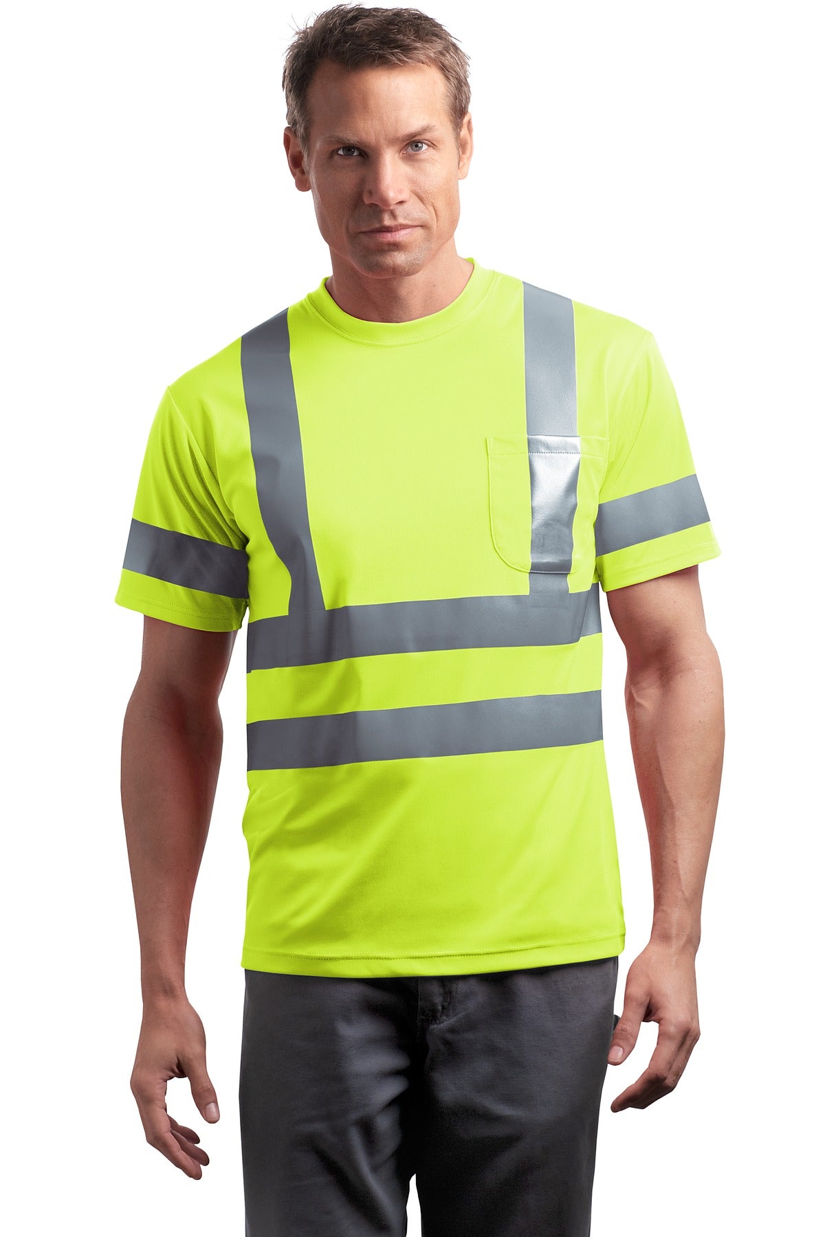 CornerStone? - ANSI 107 Class 3 Short Sleeve Snag-Resistant Reflective T-Shirt. CS408