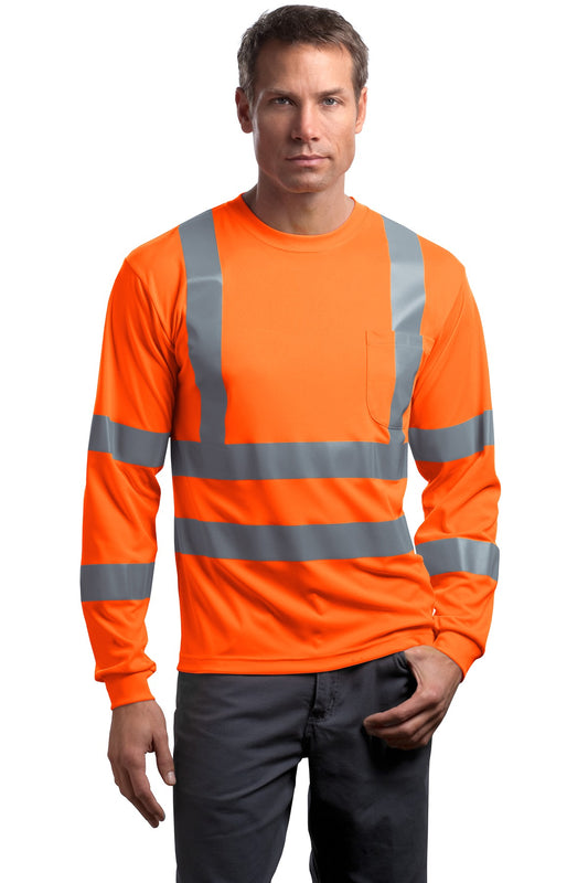 CornerStone? - ANSI 107 Class 3 Long Sleeve Snag-Resistant Reflective T-Shirt. CS409