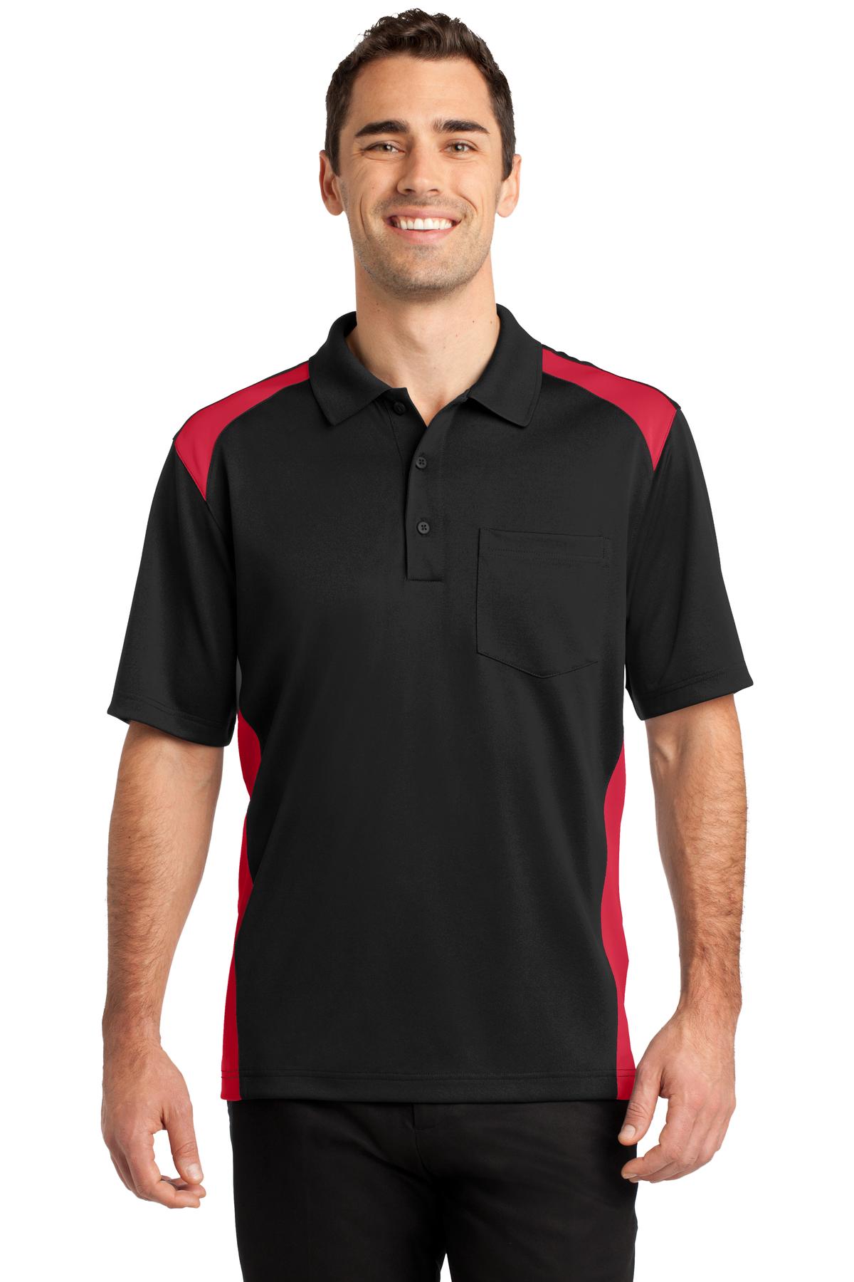 CornerStoneÂ® Select Snag-Proof Two Way Colorblock Pocket Polo. CS416