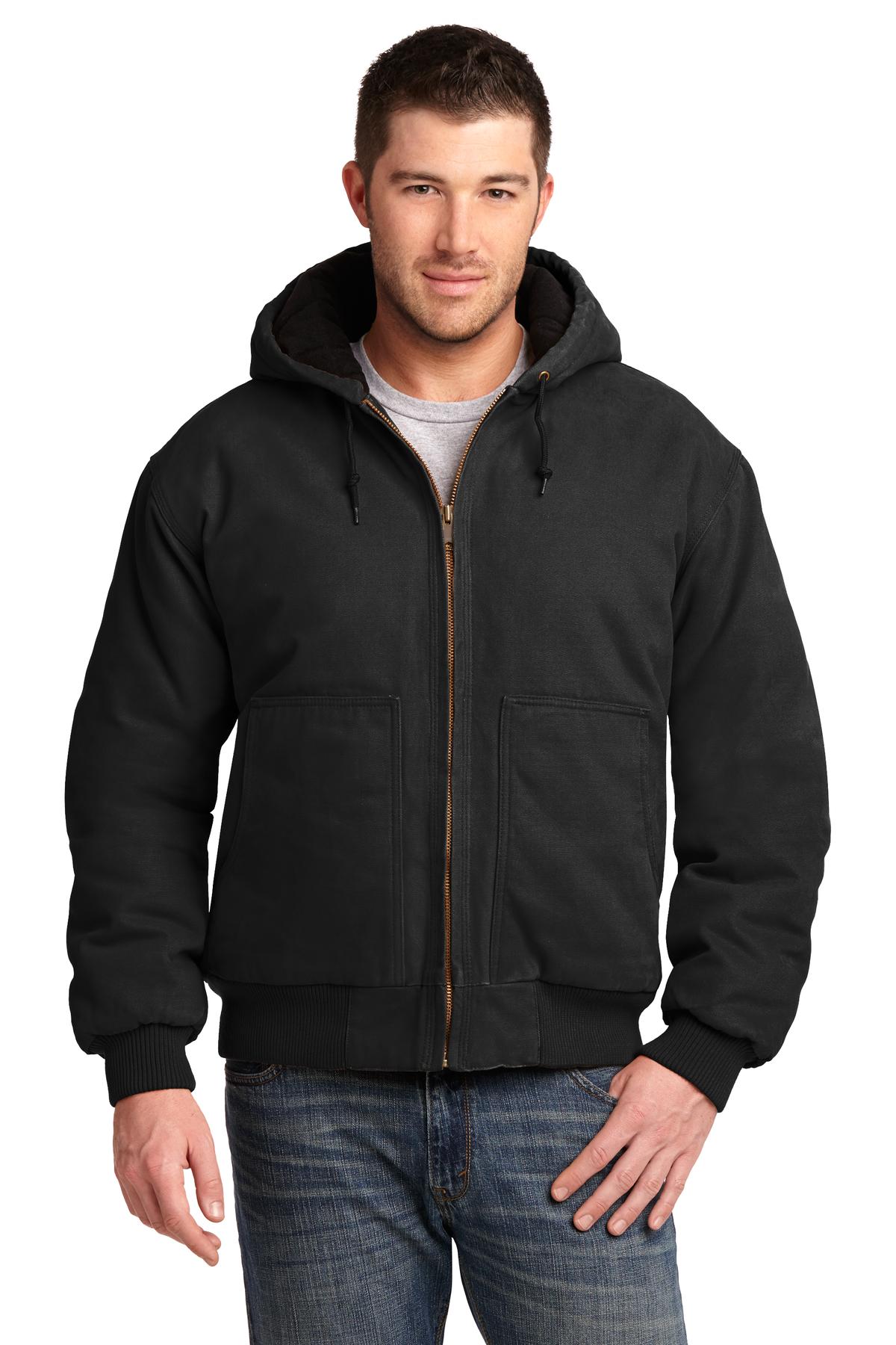 CornerStoneÂ® Washed Duck Cloth Insulated Hooded Work Jacket. CSJ41