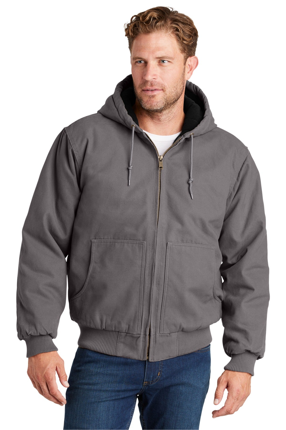 CornerStoneÂ® Washed Duck Cloth Insulated Hooded Work Jacket. CSJ41