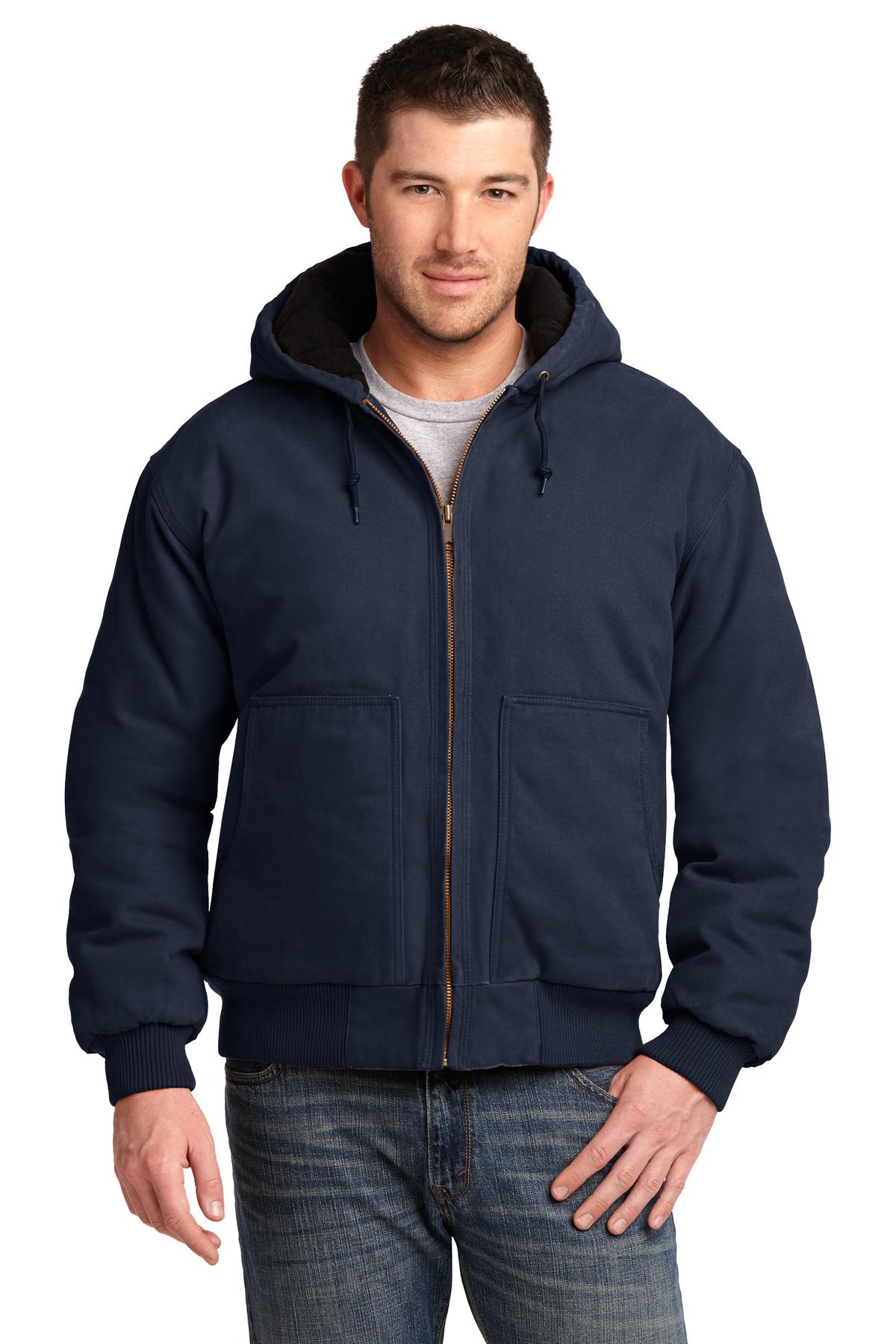 CornerStoneÂ® Washed Duck Cloth Insulated Hooded Work Jacket. CSJ41