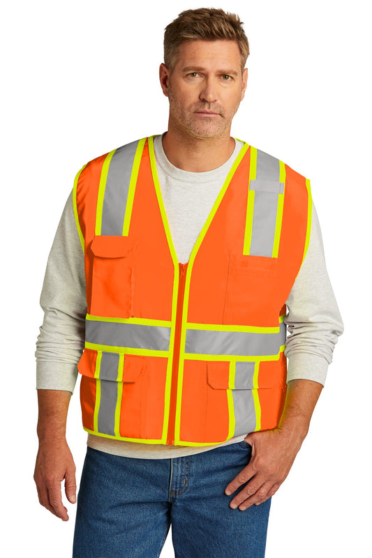 CornerStone ? ANSI 107 Class 2 Surveyor Zippered Two-Tone Vest. CSV105