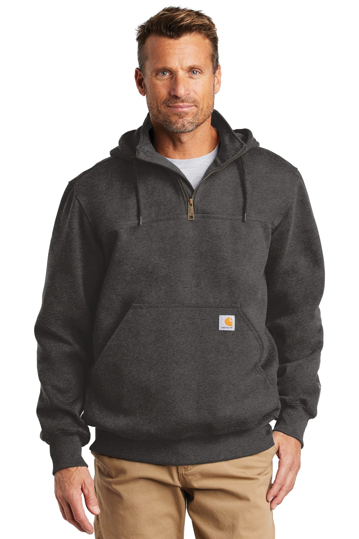 Carhartt Â® Rain Defender Â® Paxton Heavyweight Hooded Zip Mock Sweatshirt. CT100617