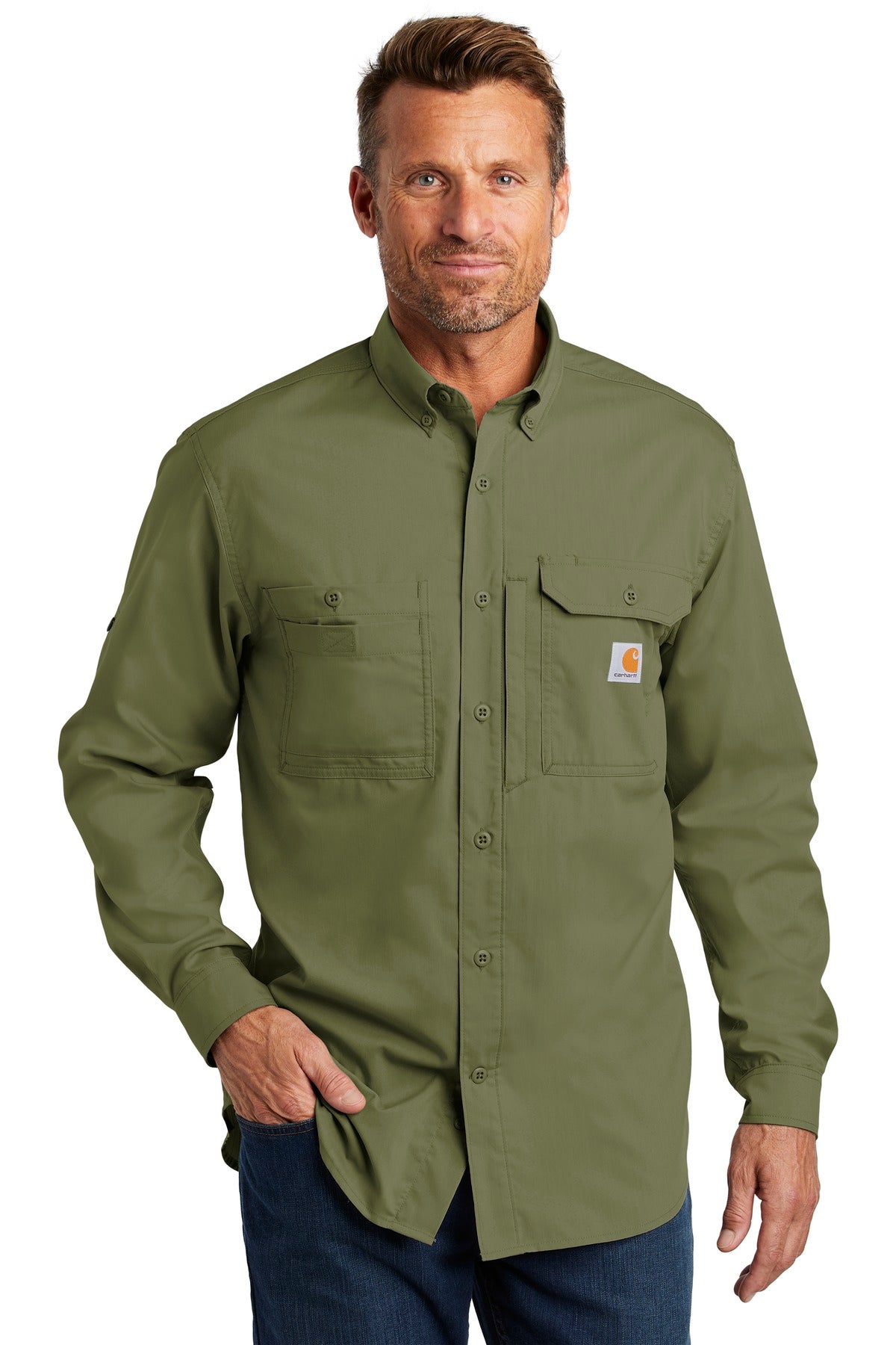 Carhartt Force  &#174;  Ridgefield Solid Long Sleeve Shirt. CT102418