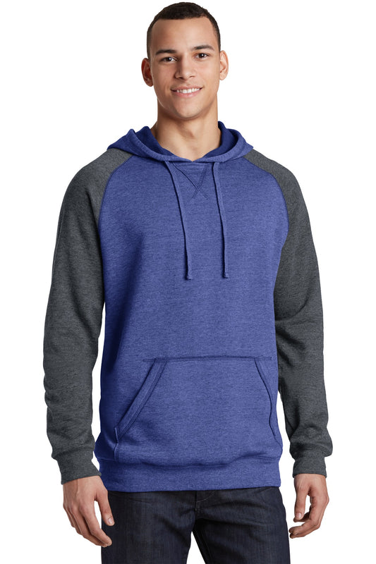 District? Young Mens Lightweight Fleece Raglan Hoodie.  DT196