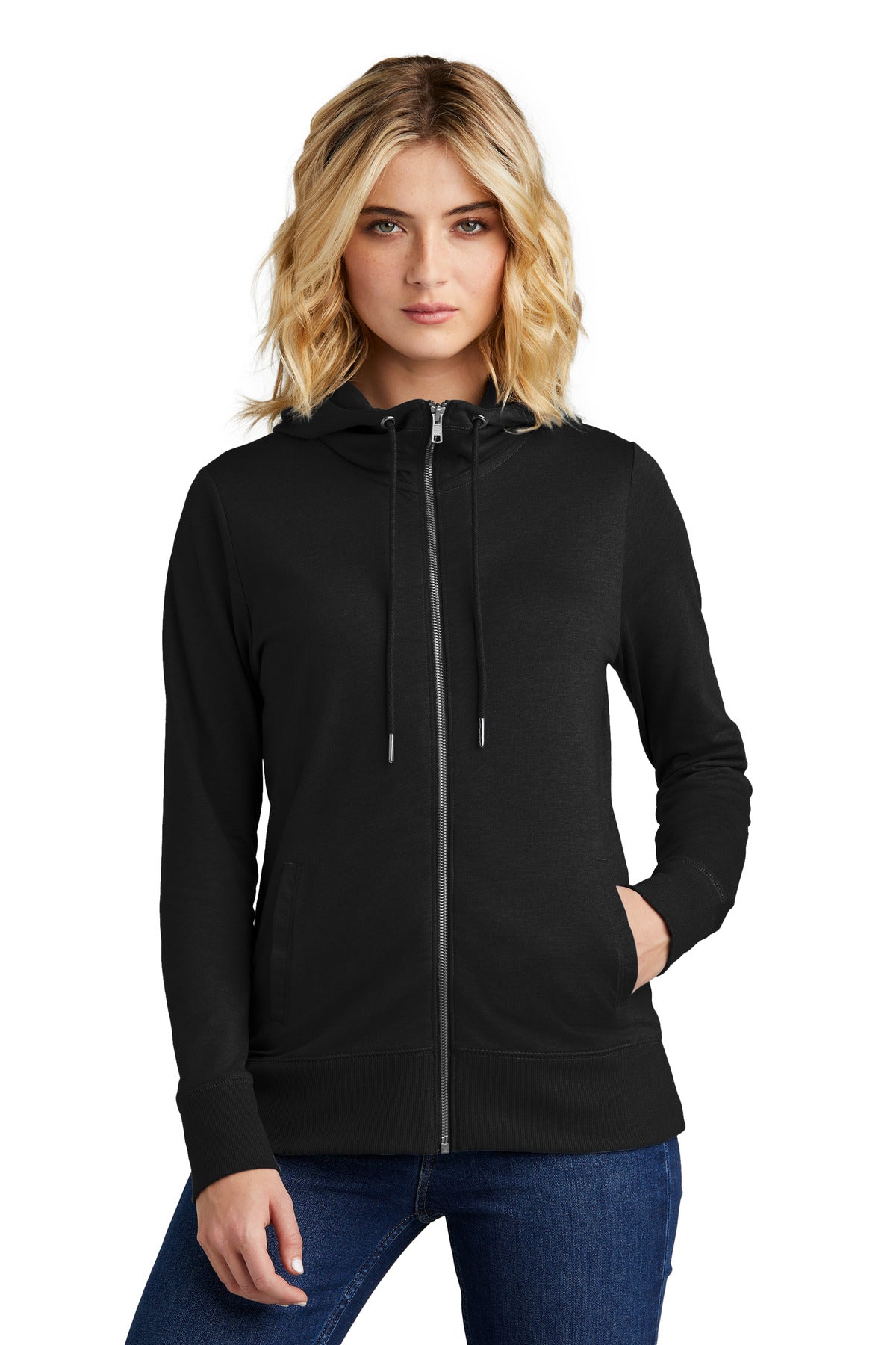 District? Women's Featherweight French Terry? Full-Zip Hoodie DT673