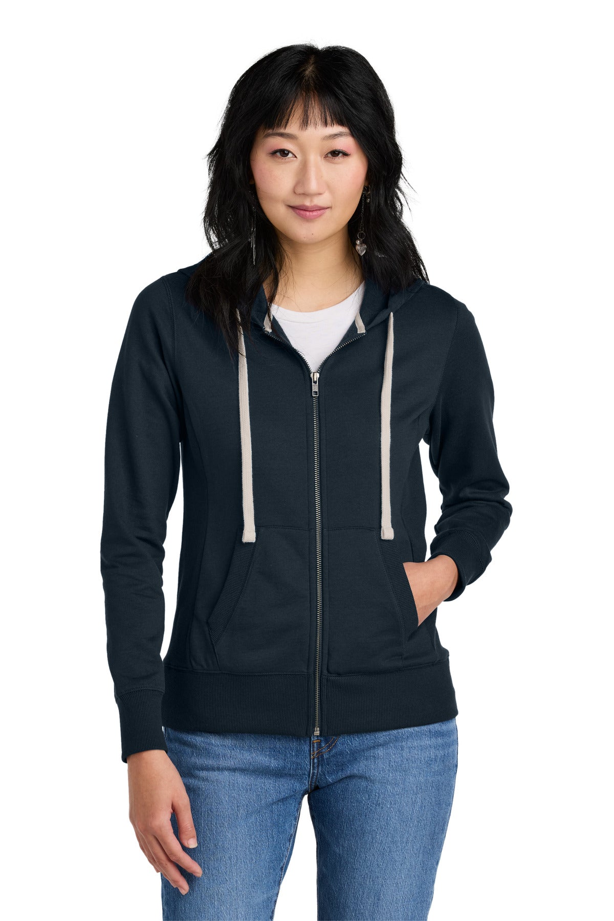 District? Women's Re-Fleece?Full-Zip Hoodie DT8103