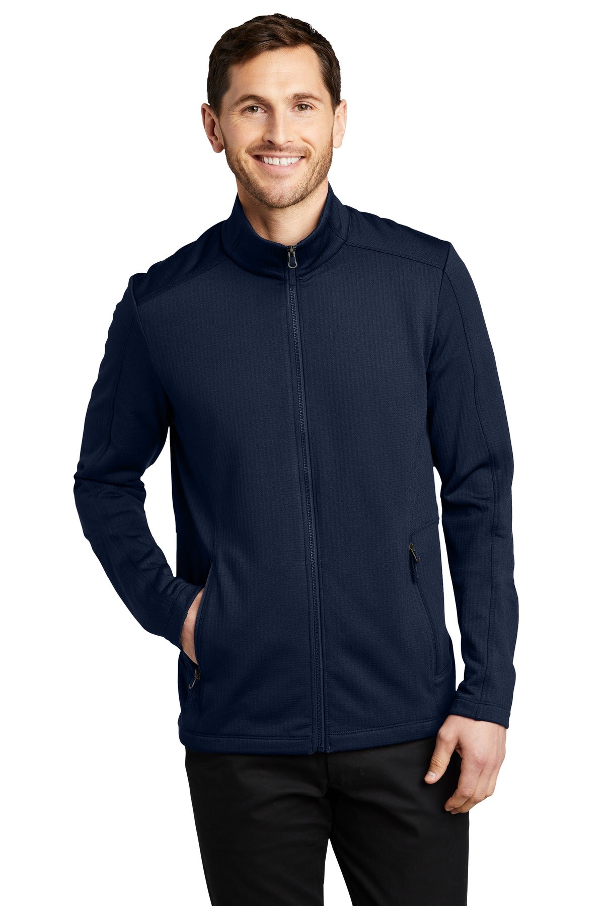 Port Authority ? Grid Fleece Jacket. F239