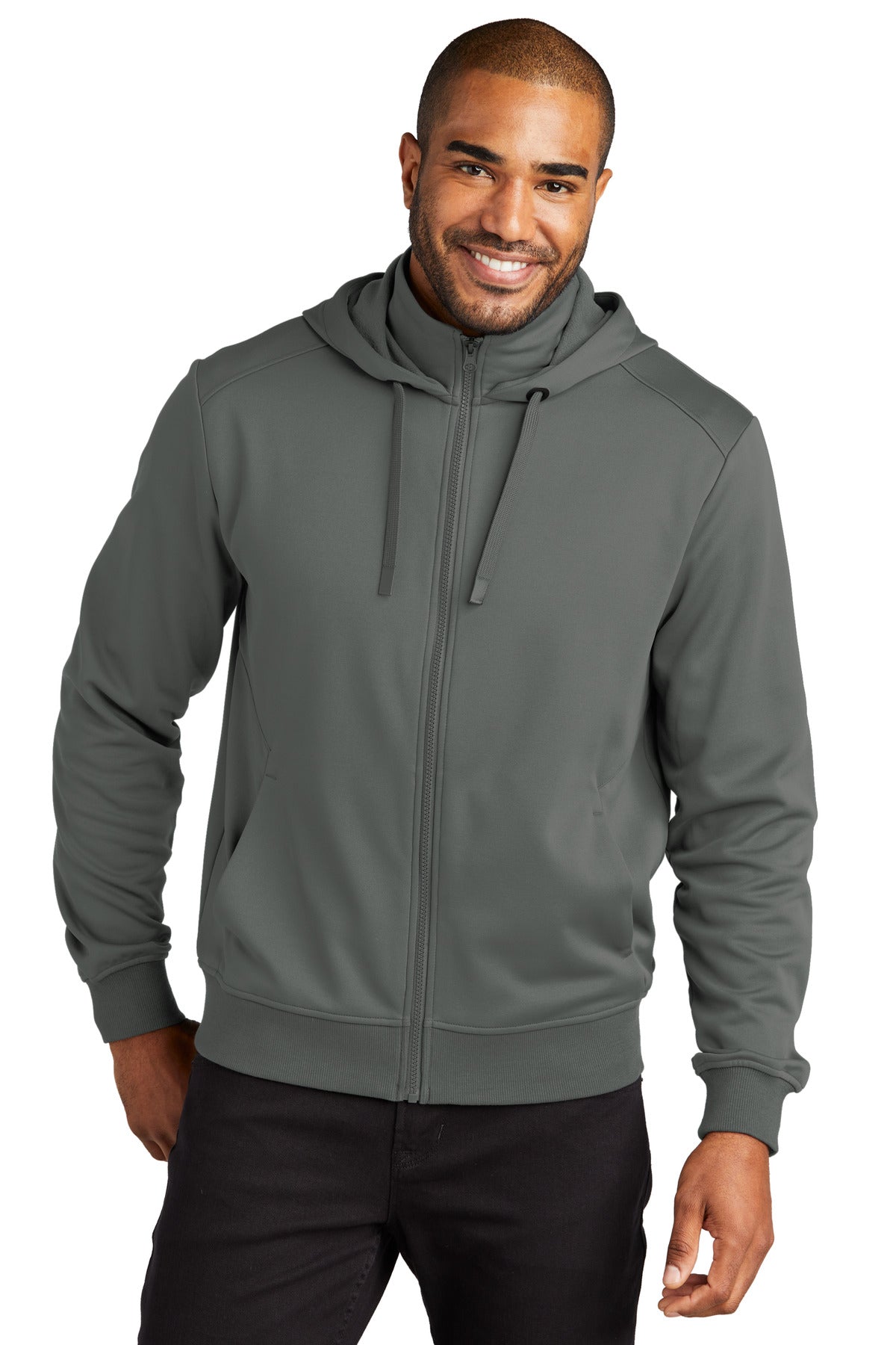 Port AuthorityÃ‚Â® Smooth Fleece Hooded Jacket F814