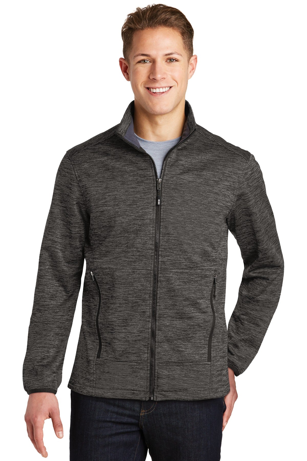 Sport-Tek? PosiCharge? Electric Heather Soft Shell Jacket. JST30