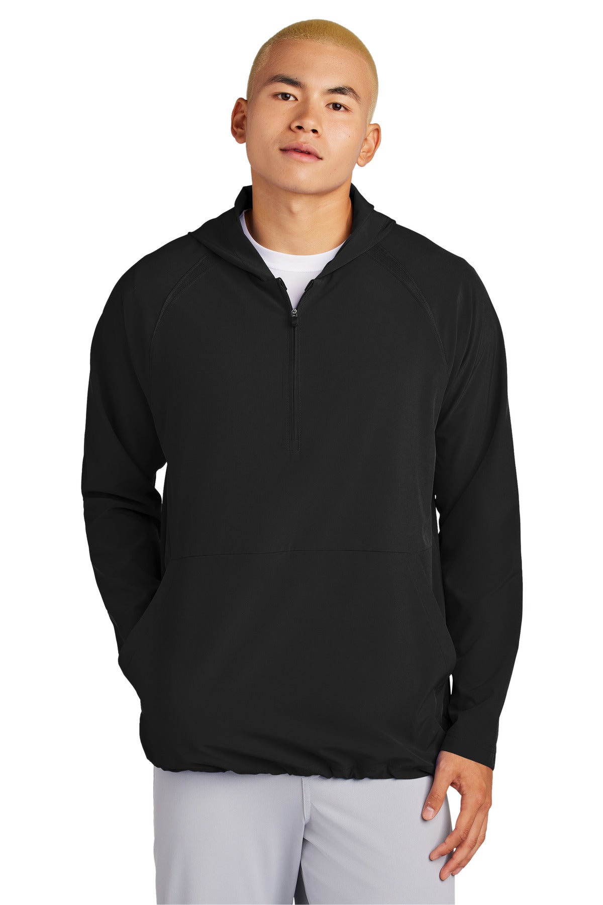 Sport-TekÃ‚Â® Repeat 1/2-Zip Long Sleeve Hooded Jacket JST488